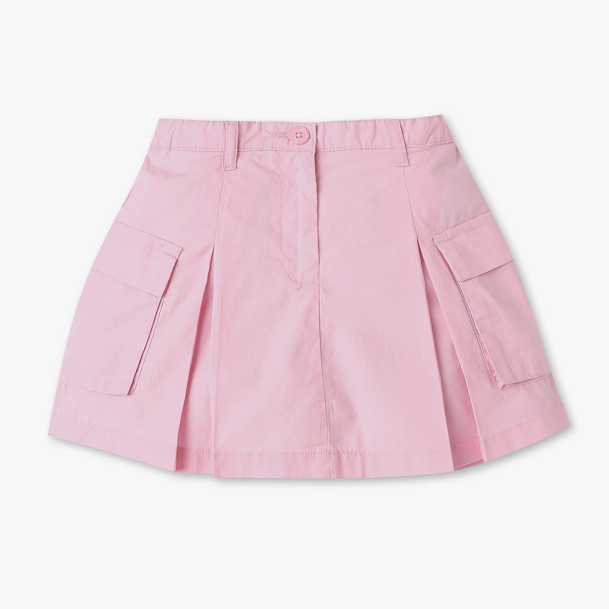 Girls Cotton Solid Skirt - Image 4