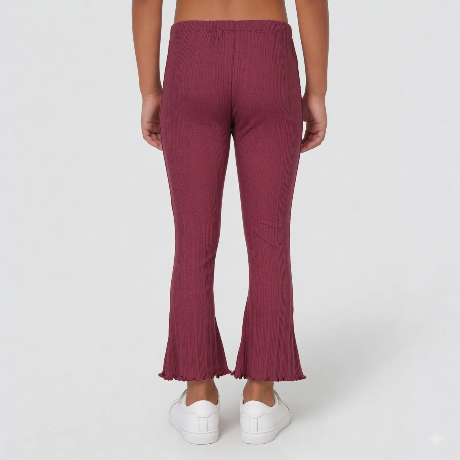 Girls Solid Slim Fit Palazzo Pants - Image 8