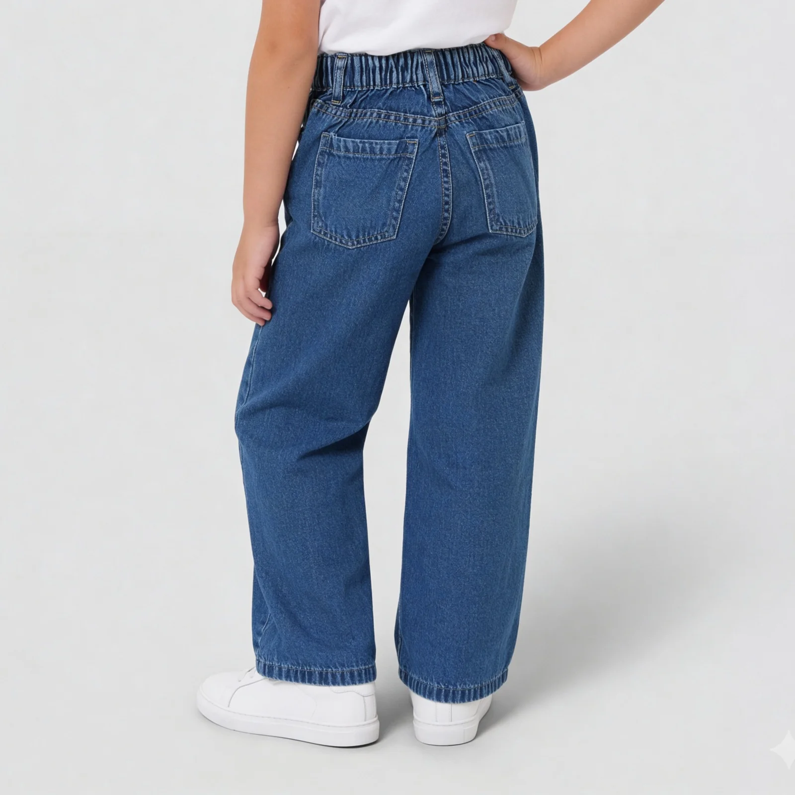 Girls Wide Leg Embroideried Denim - Image 3