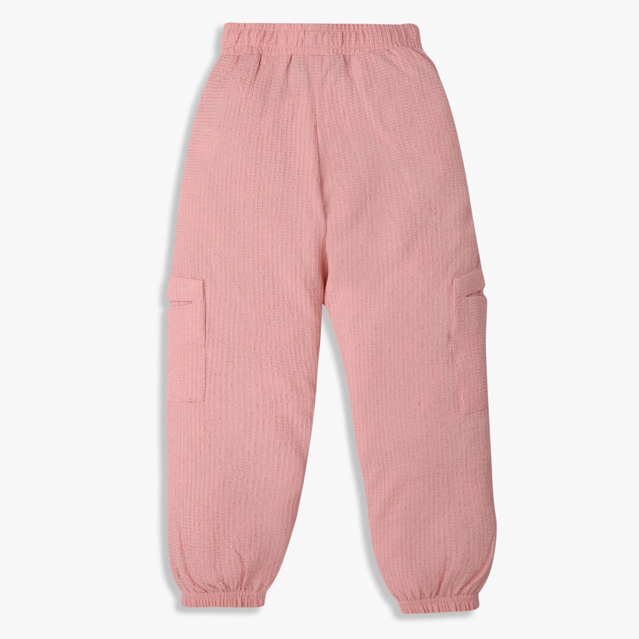 Girls Wide Leg Mid Rise Solid Full Length Trackpants - Image 2