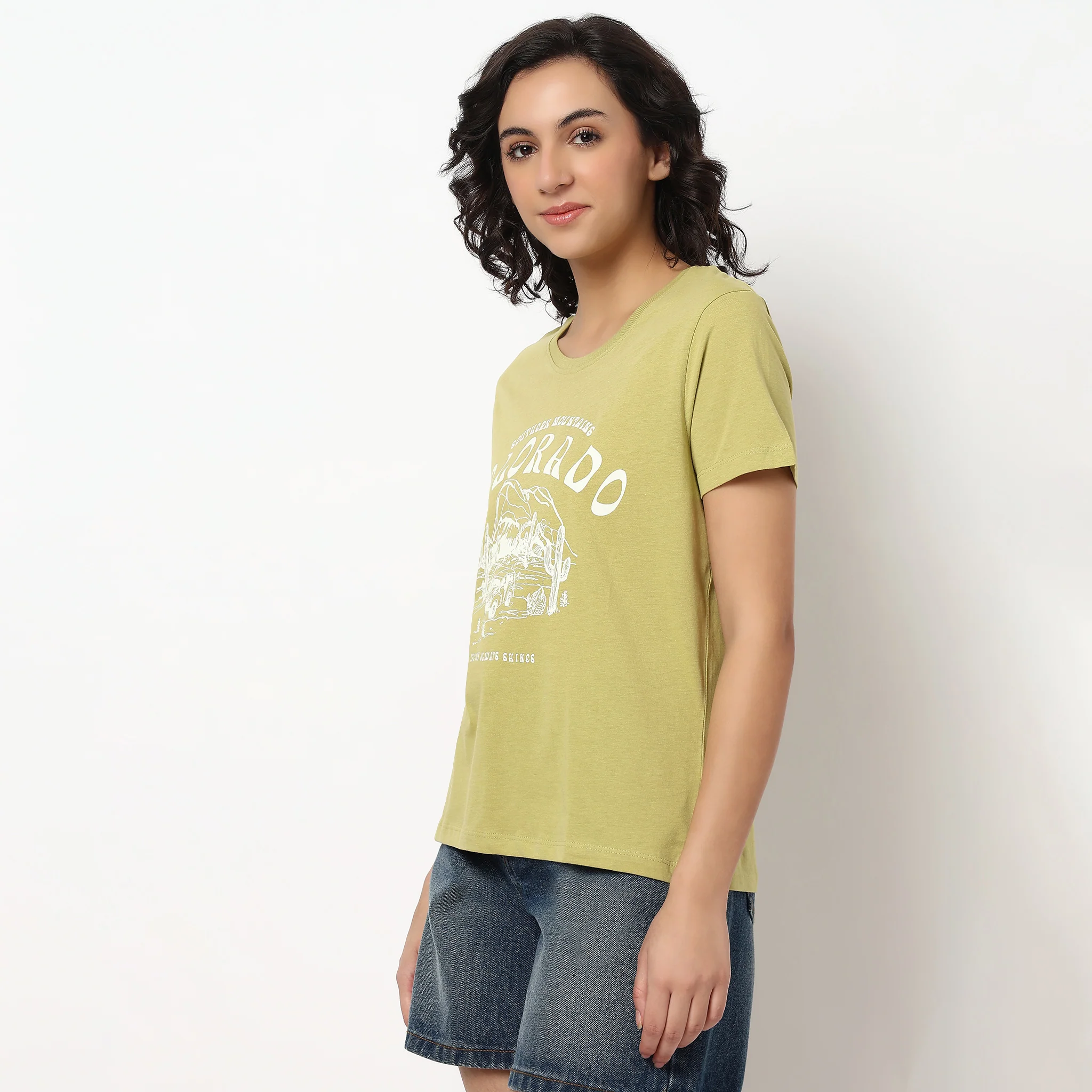 Graphic Cotton Crew Neck T-Shirt - Image 5