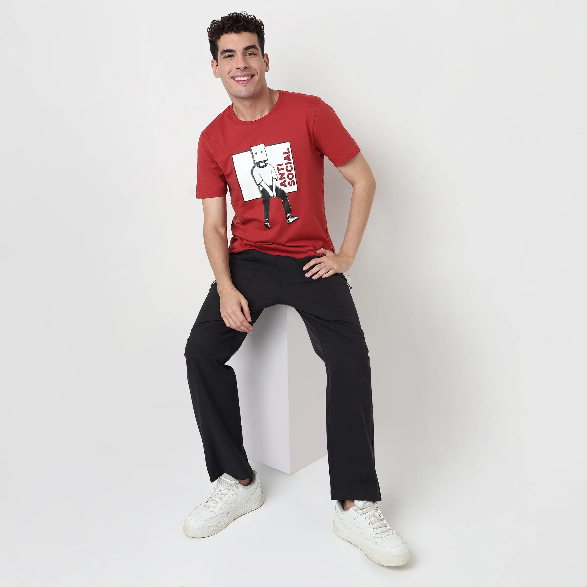 Cotton Crew Neck Graphitee