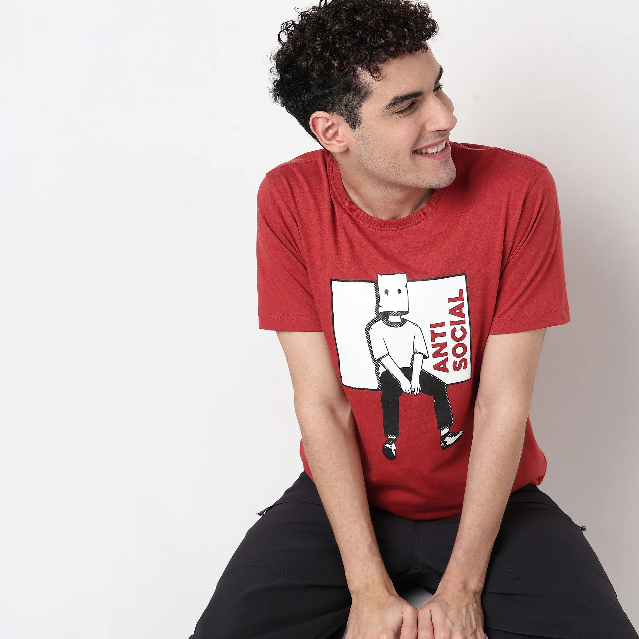 Cotton Crew Neck Graphitee - Image 4