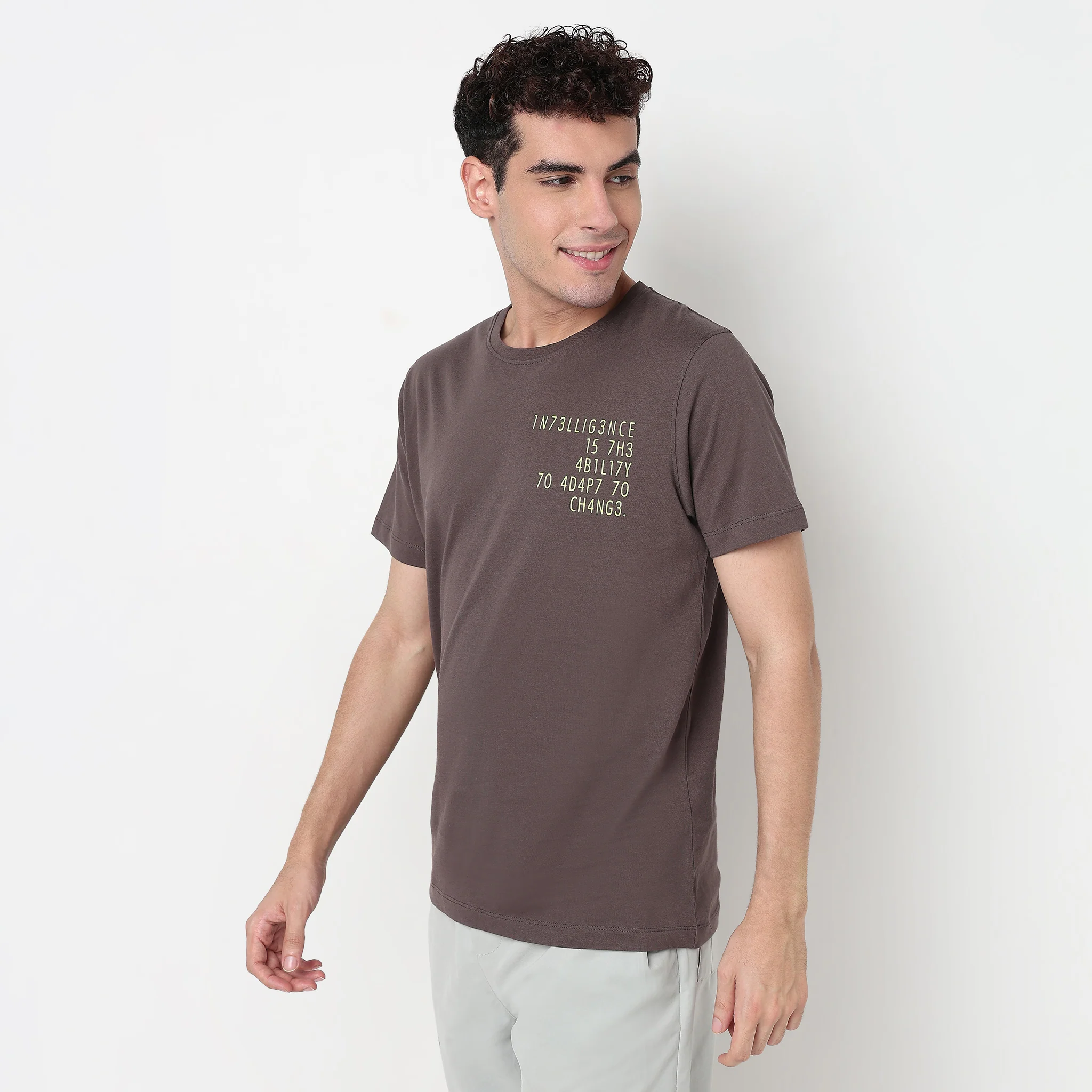 Cotton Crew Neck Graphitee - Image 5