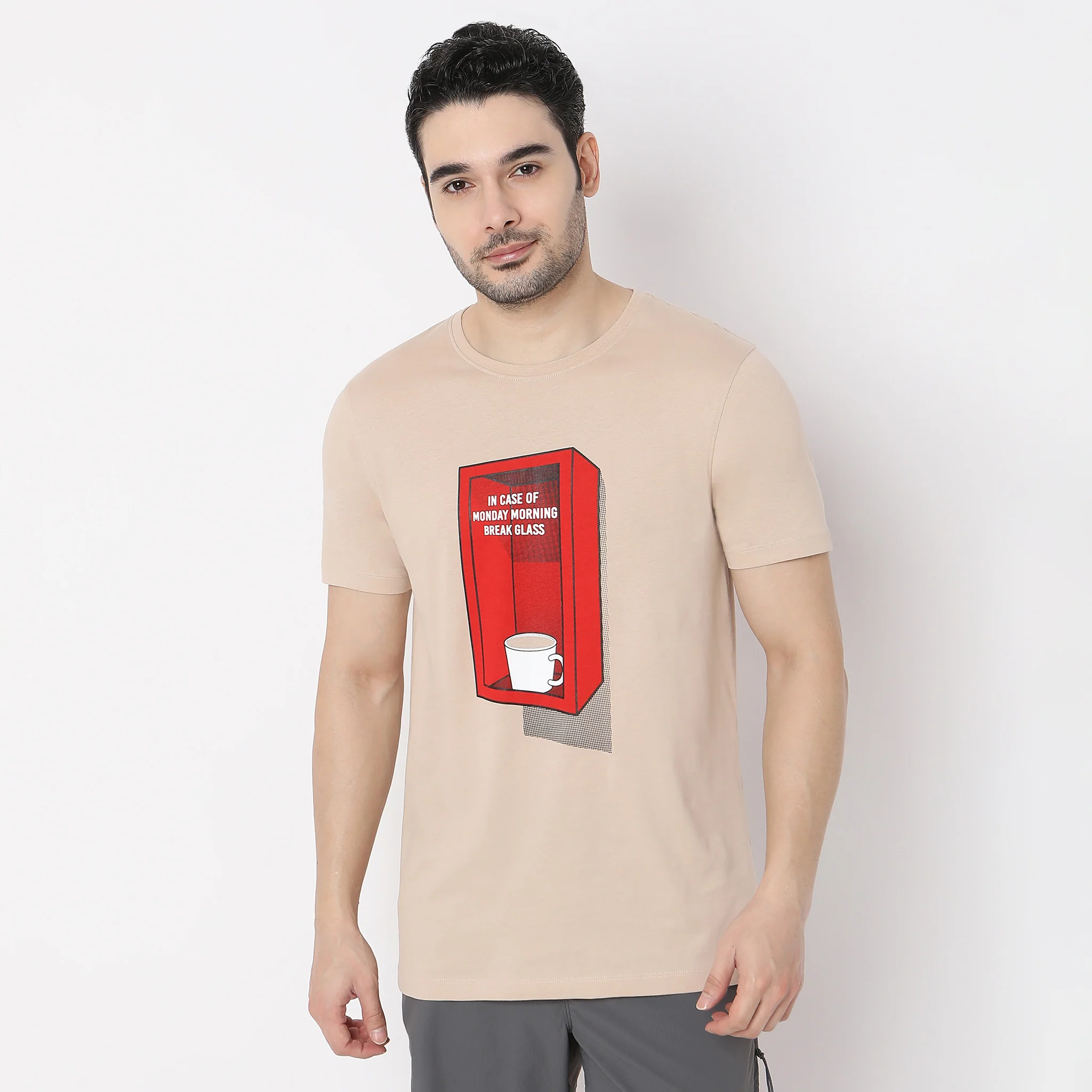 Graphic Crew Neck Cotton T-Shirt - Image 2