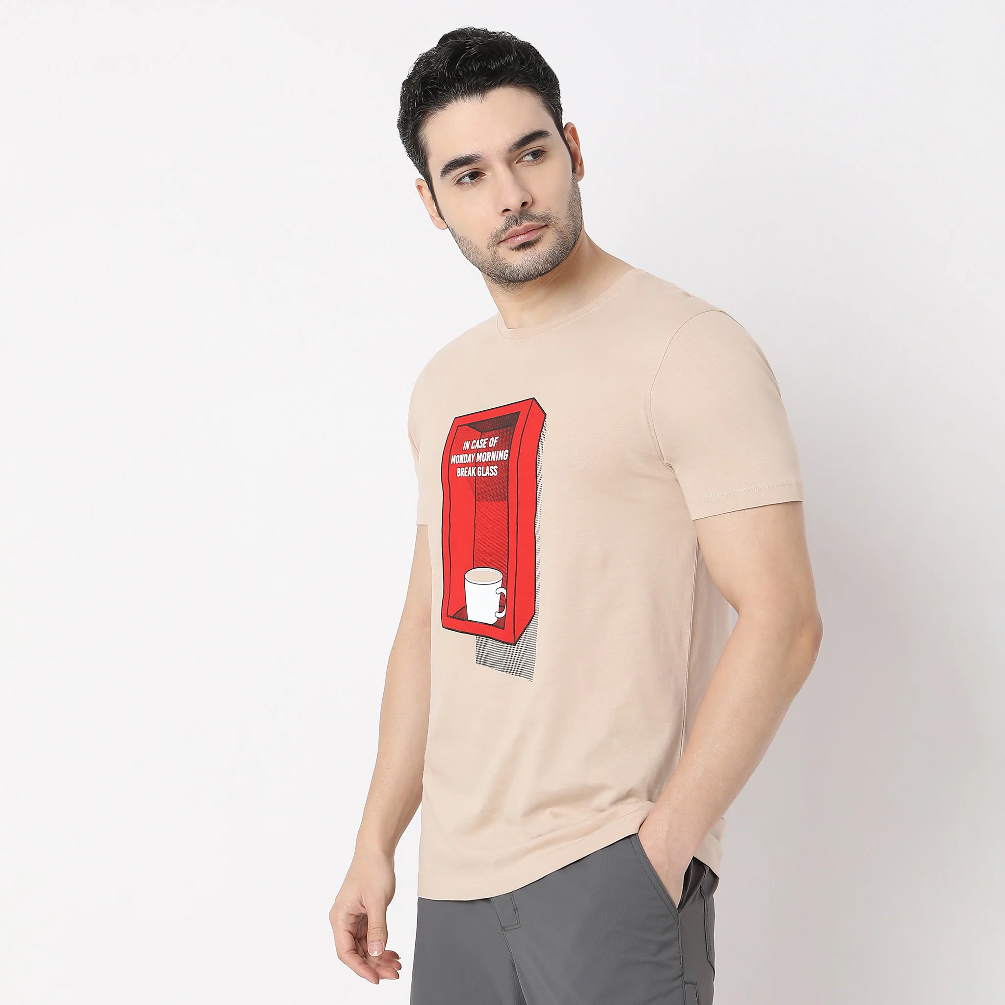 Graphic Crew Neck Cotton T-Shirt - Image 4