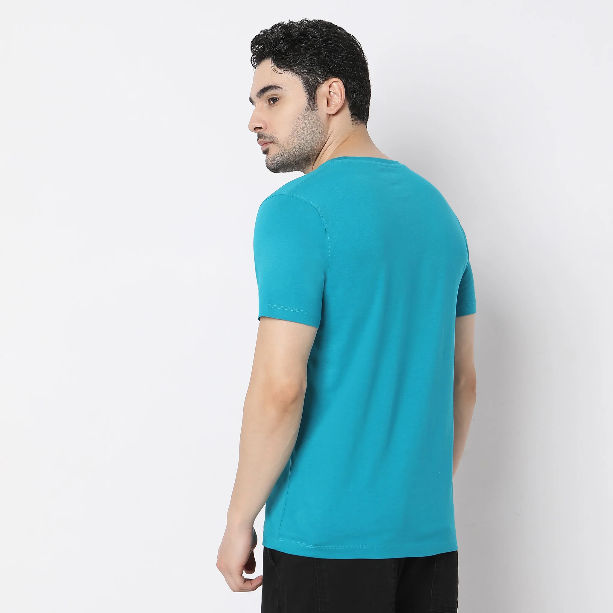 Graphic Crew Neck Cotton T-Shirt - Image 3
