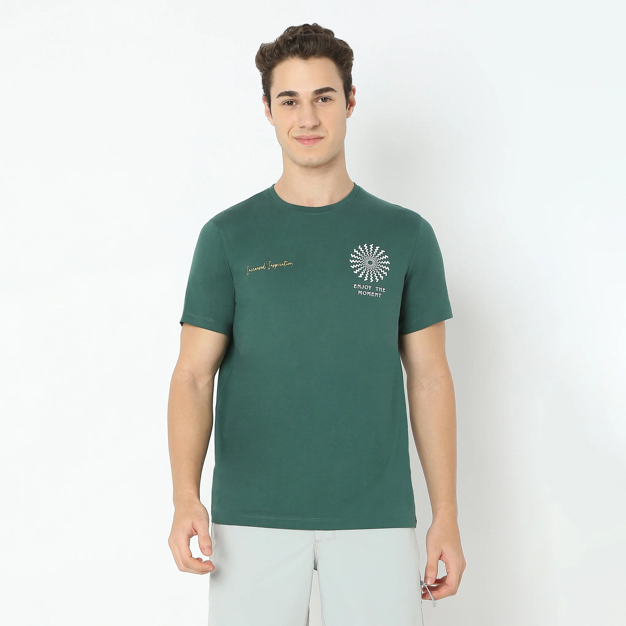 Graphic Crew Neck Cotton T-Shirt - Image 2