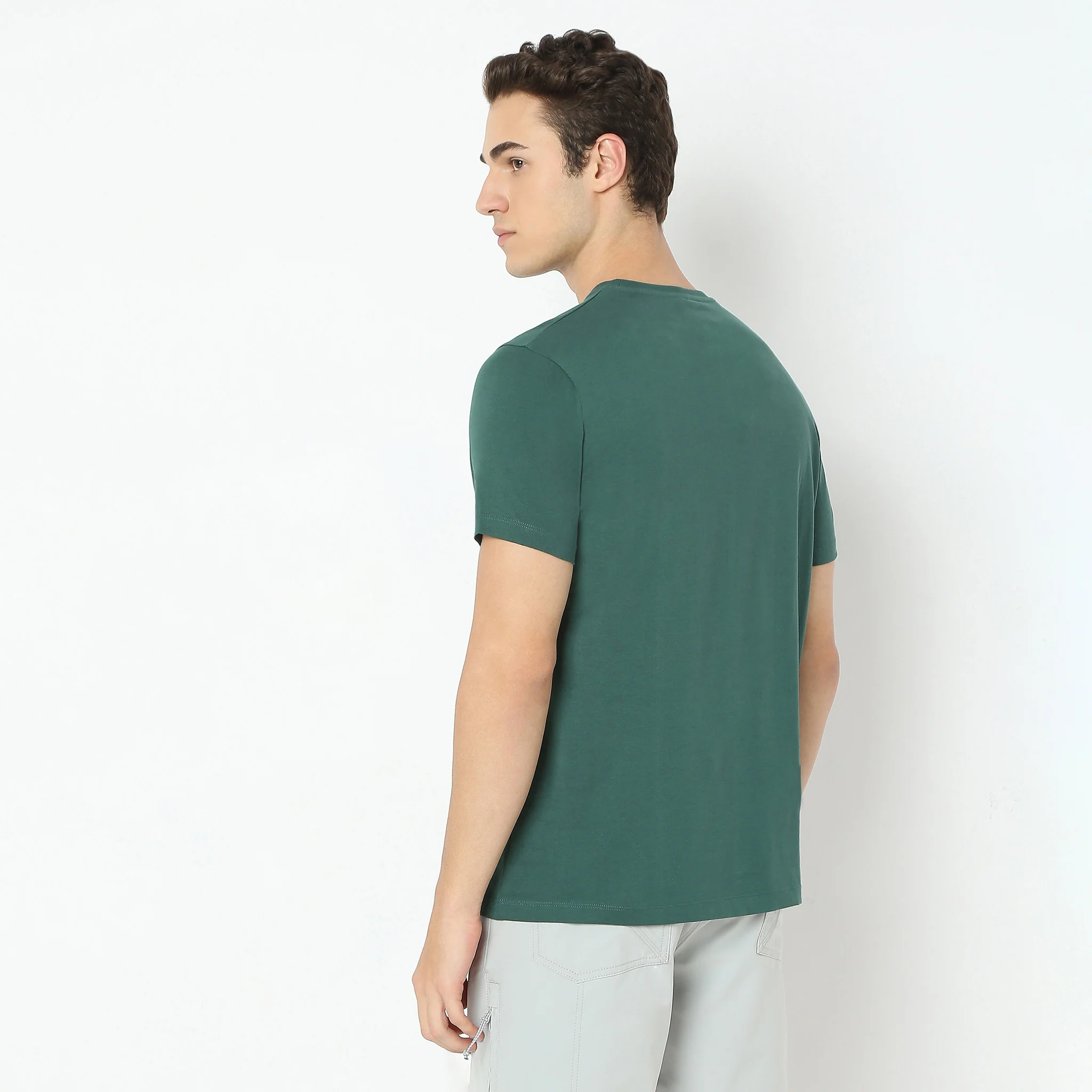 Graphic Crew Neck Cotton T-Shirt - Image 3