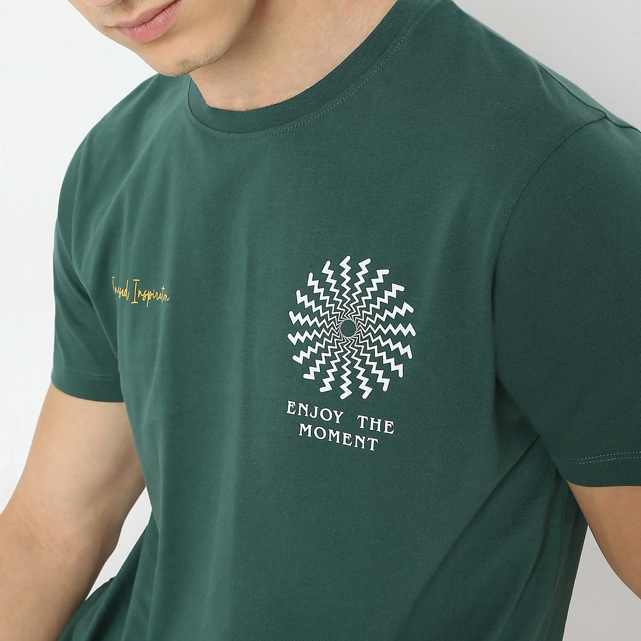 Graphic Crew Neck Cotton T-Shirt - Image 4