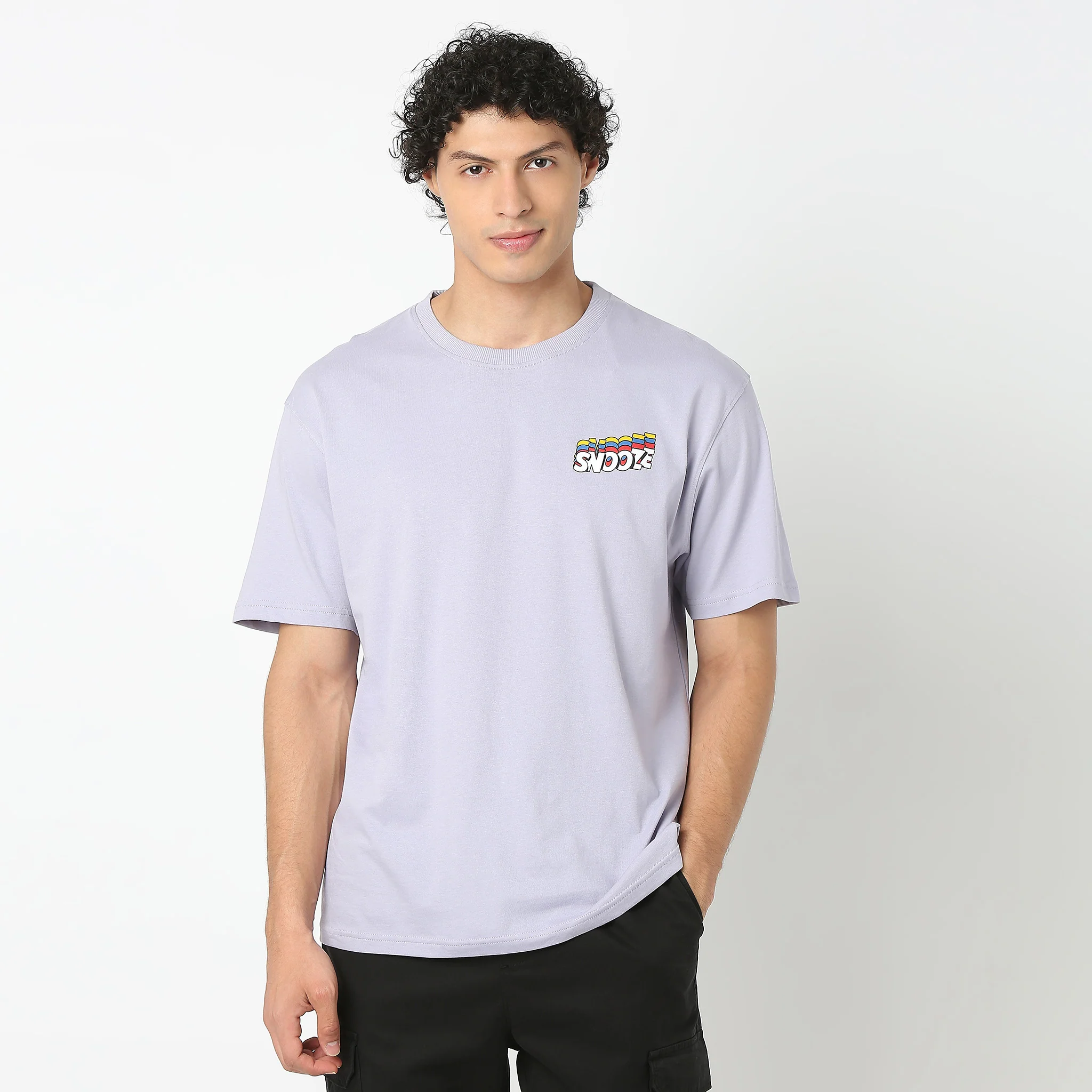 Oversize Graphic Crew Neck Slogan T-Shirt - Image 2