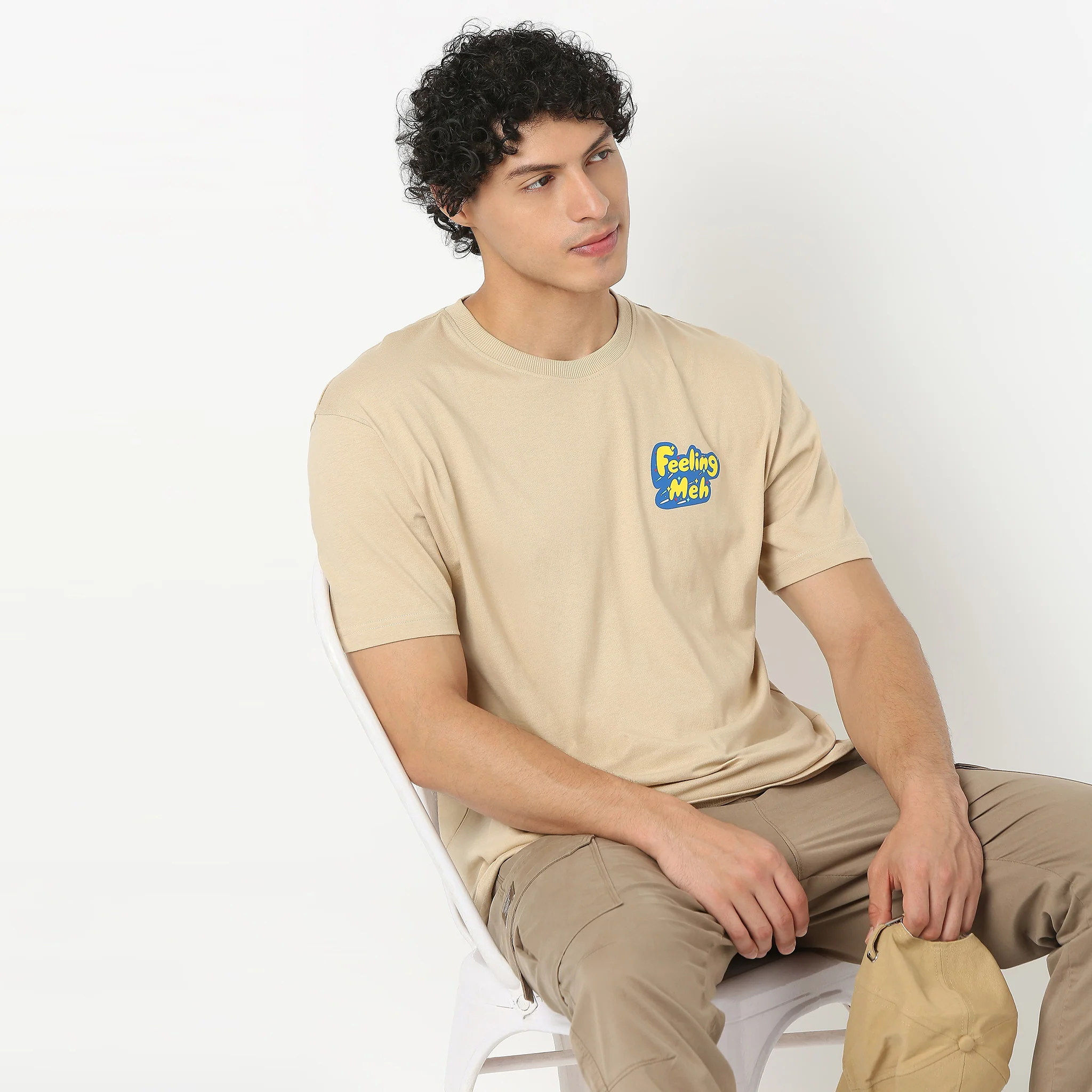 Oversize Graphic Crew Neck Slogan T-Shirt - Image 2