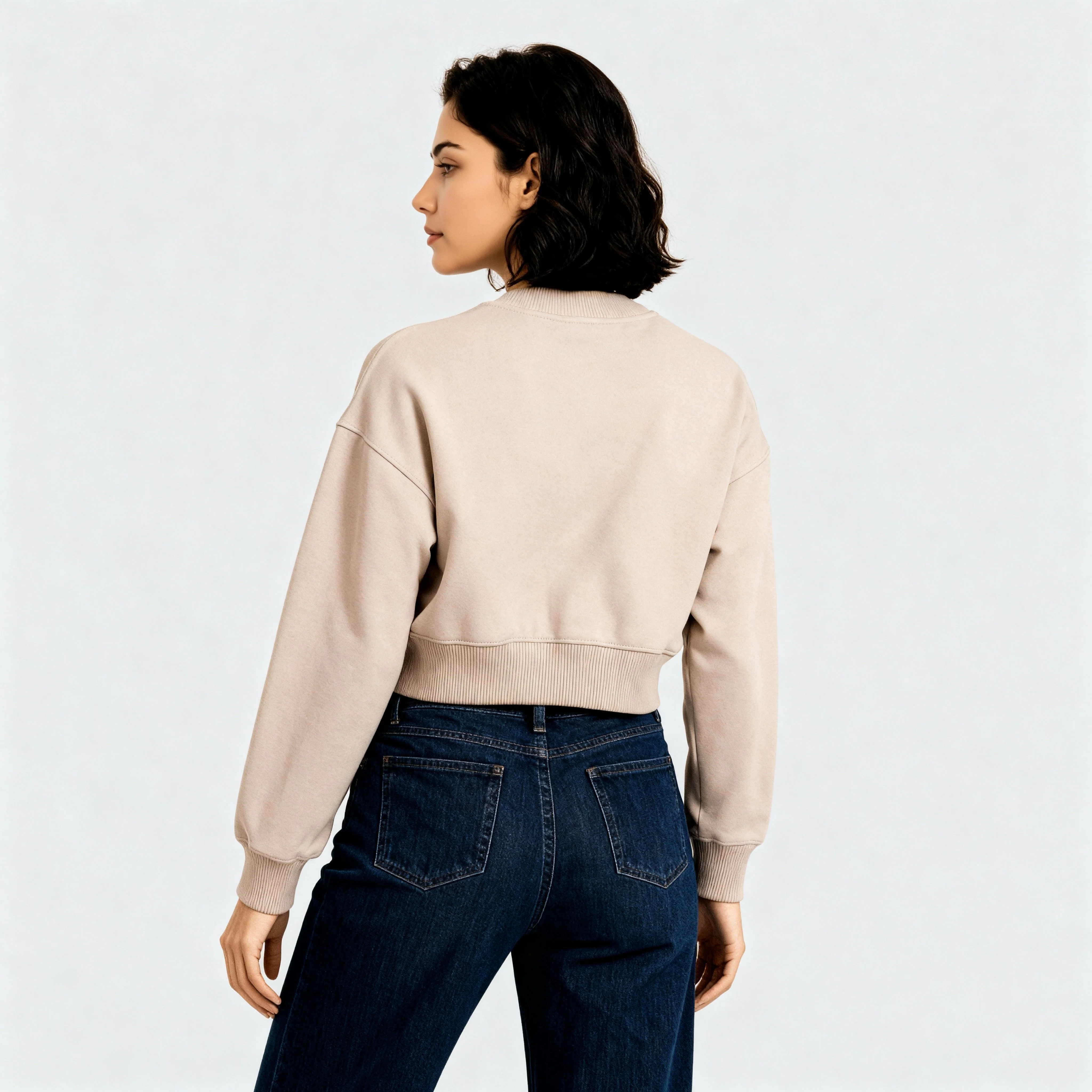Graphic Cropped Boxy Sweat Tee - Image 3