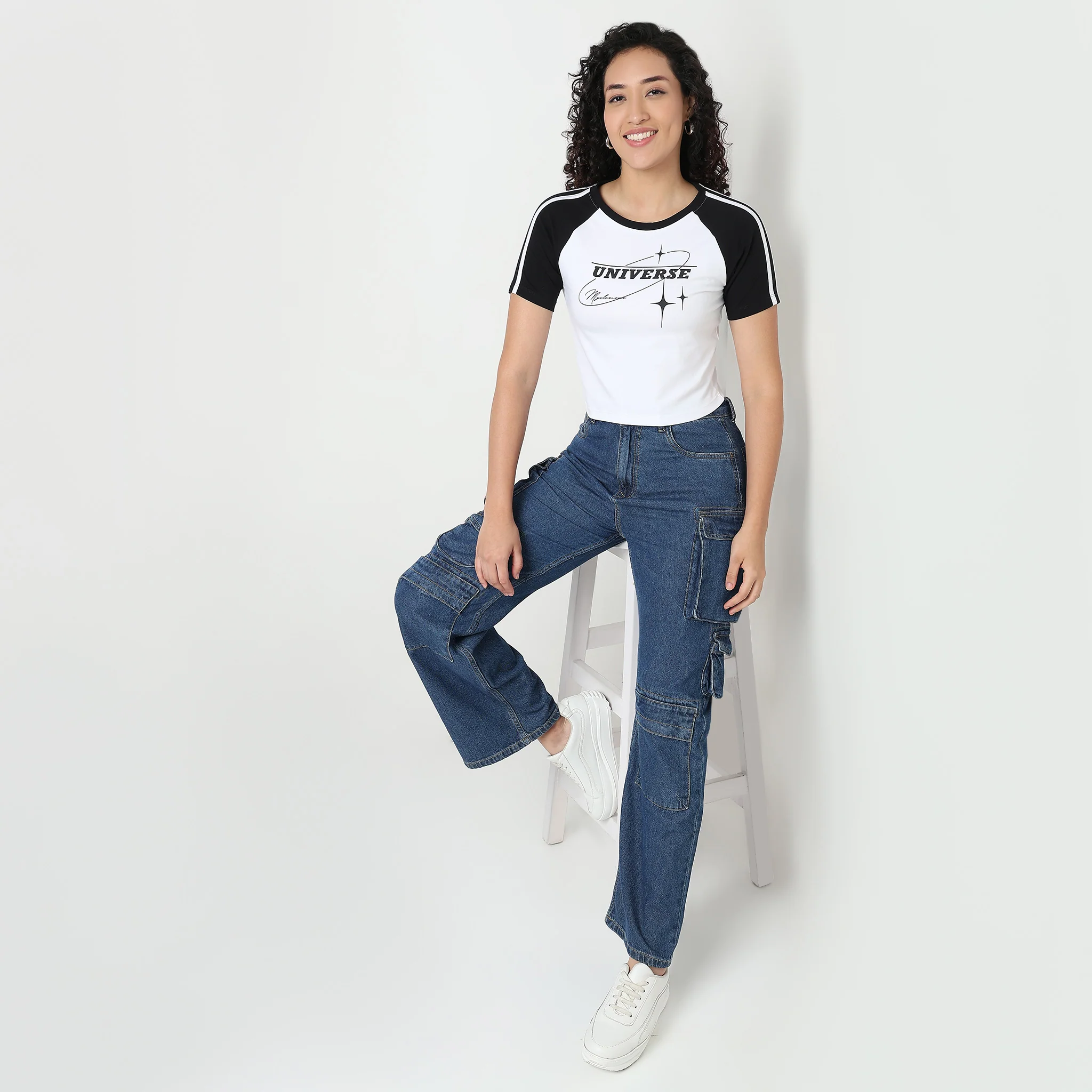 Graphic Cotton Cropped T-Shirt