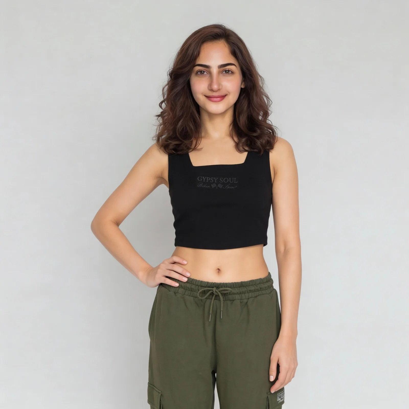 Graphic Sleeveless Crop Top - Image 2