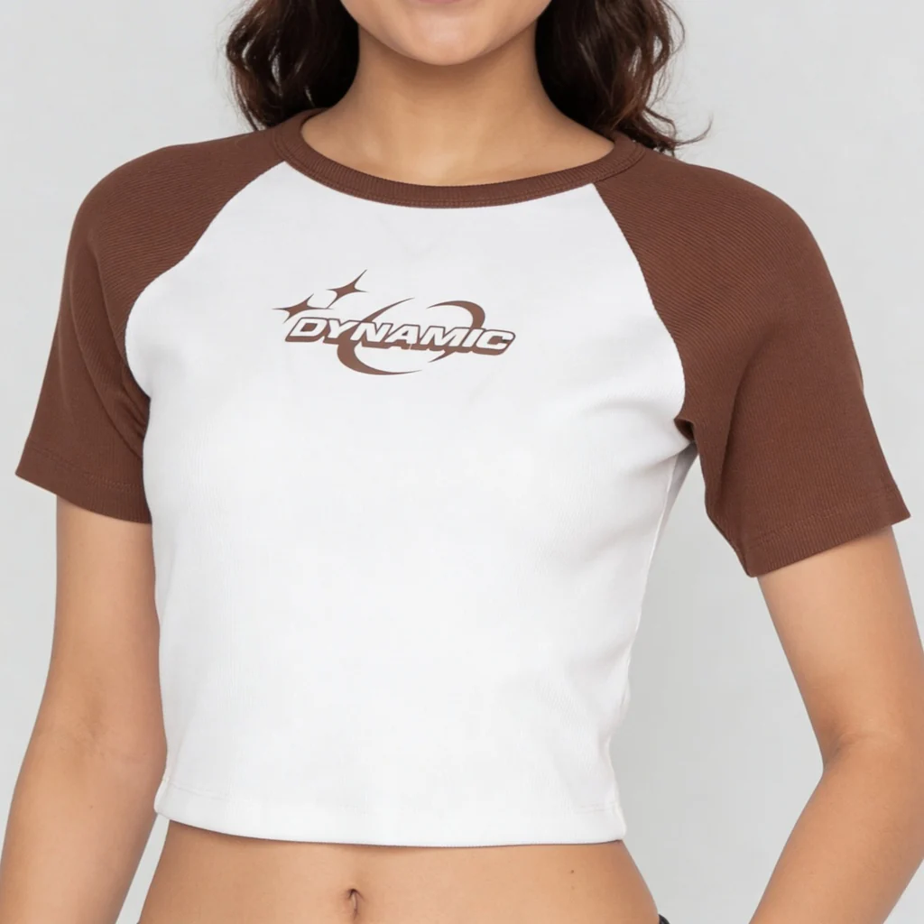 Graphic Slim Fit Crop T-Shirt - Image 4