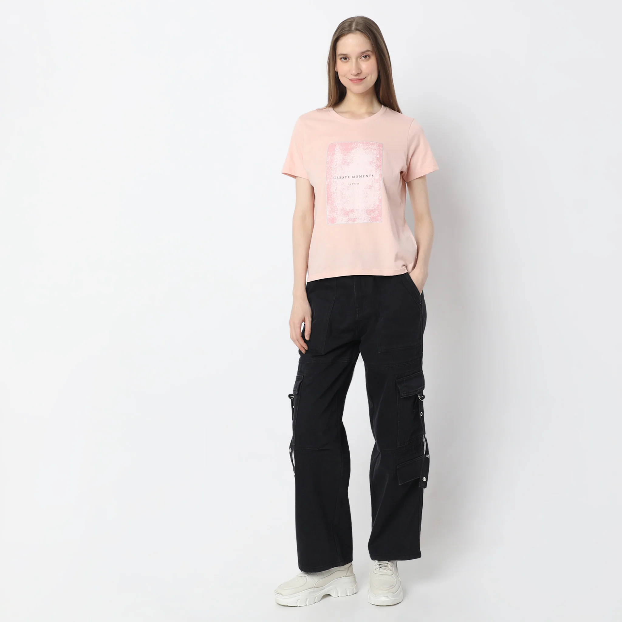 Graphic T-Shirt With Bold Print Design - Image 2