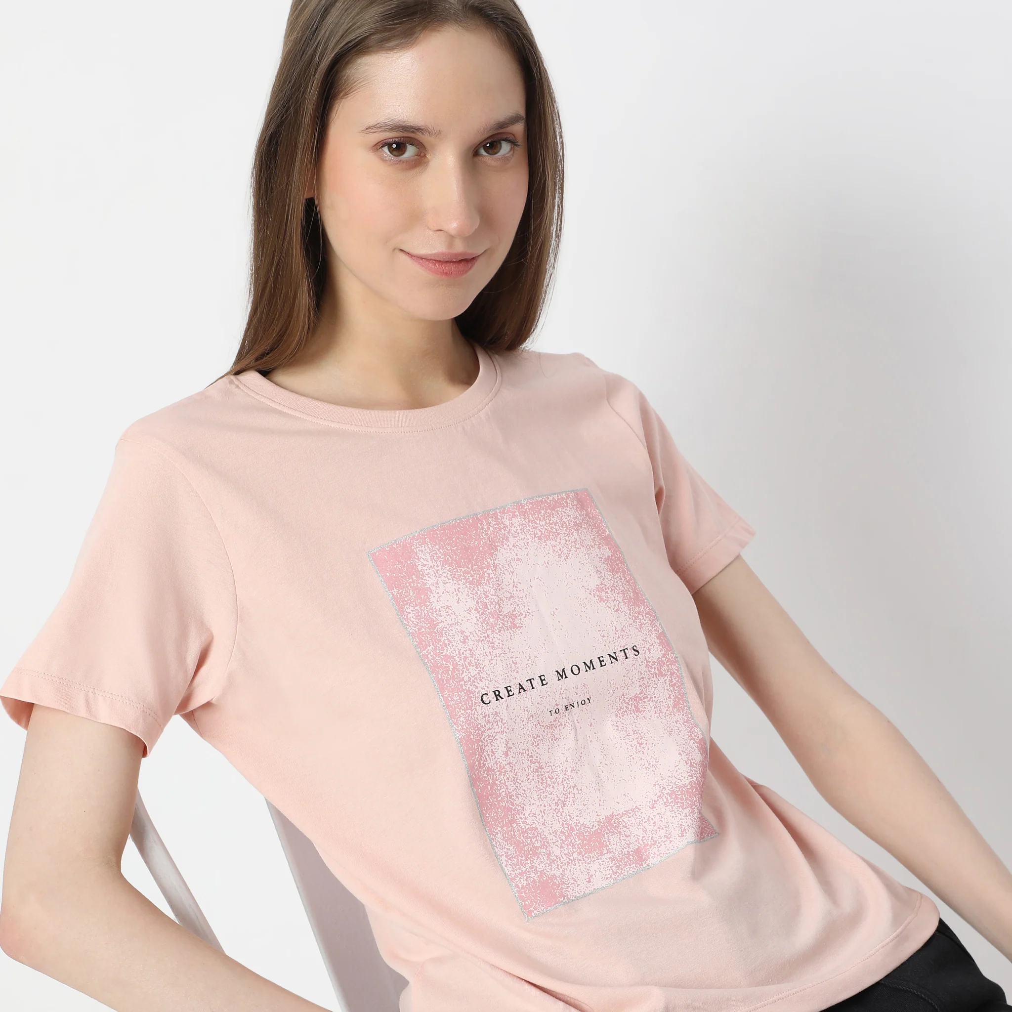 Graphic T-Shirt With Bold Print Design - Image 4