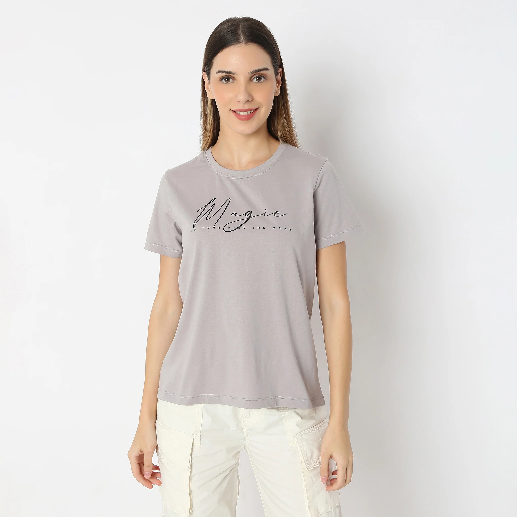 Graphic T-Shirt With Front Print Detail - Image 2
