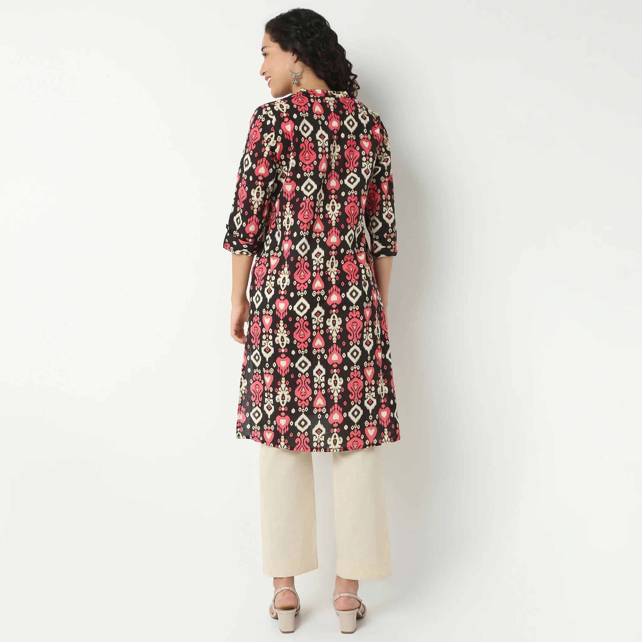 Half Placket Kurta-Cambric - Image 3