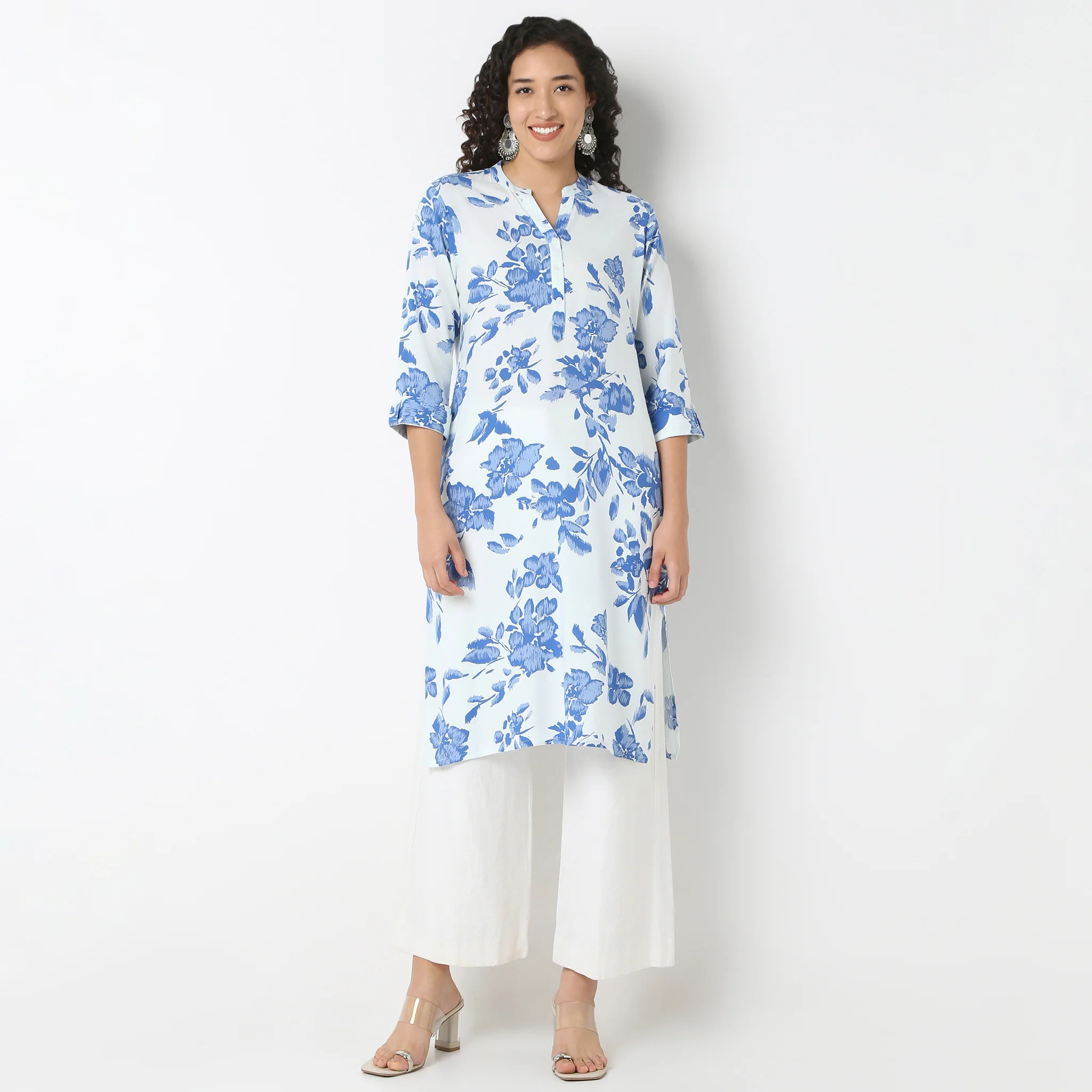 Half Placket Kurta-Rayon - Image 2