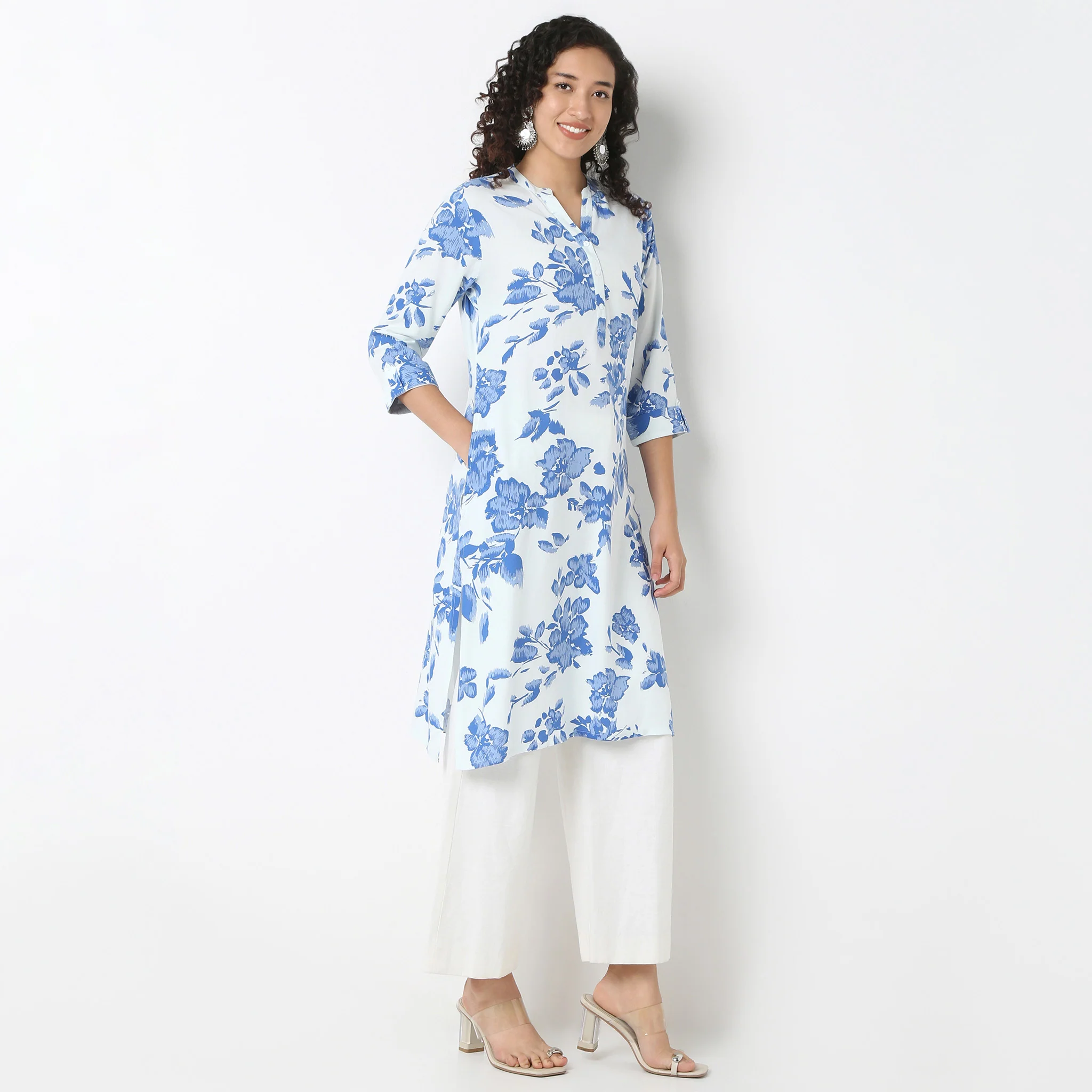 Half Placket Kurta-Rayon - Image 5