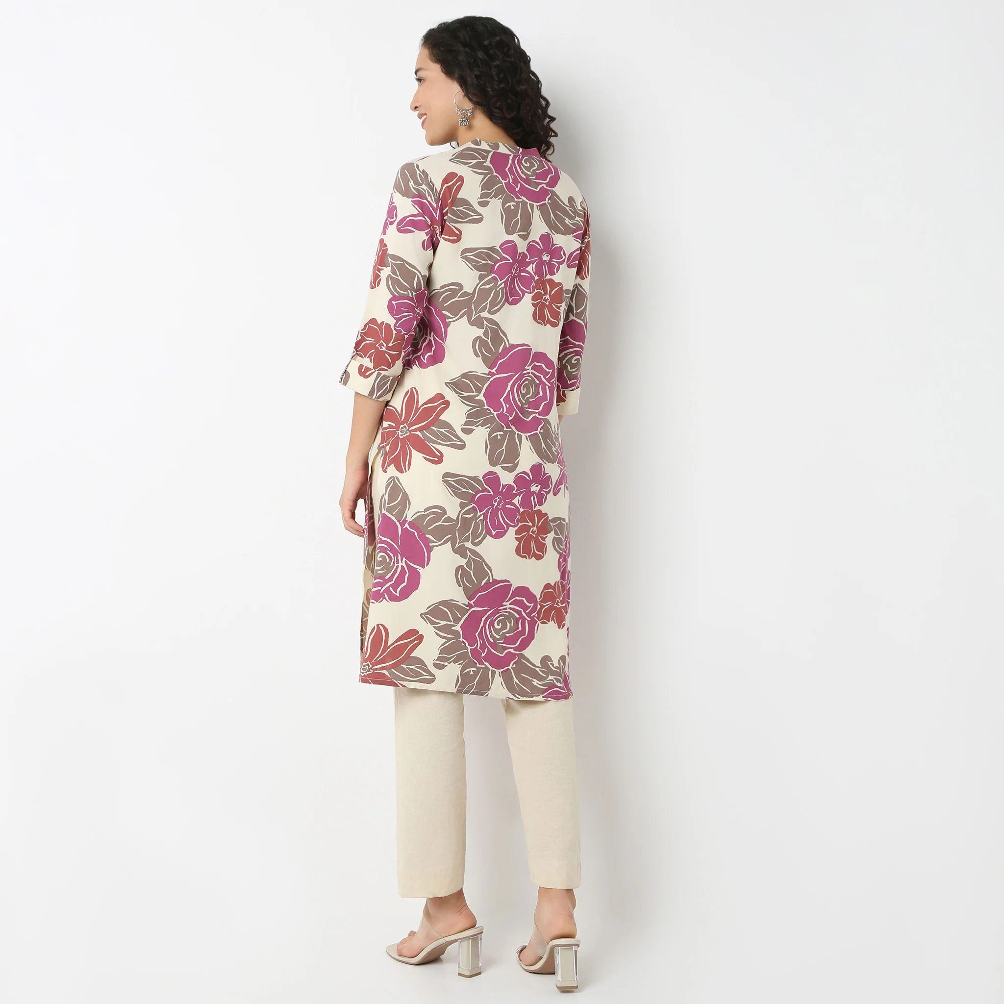 Half Placket Kurta-Rayon - Image 3