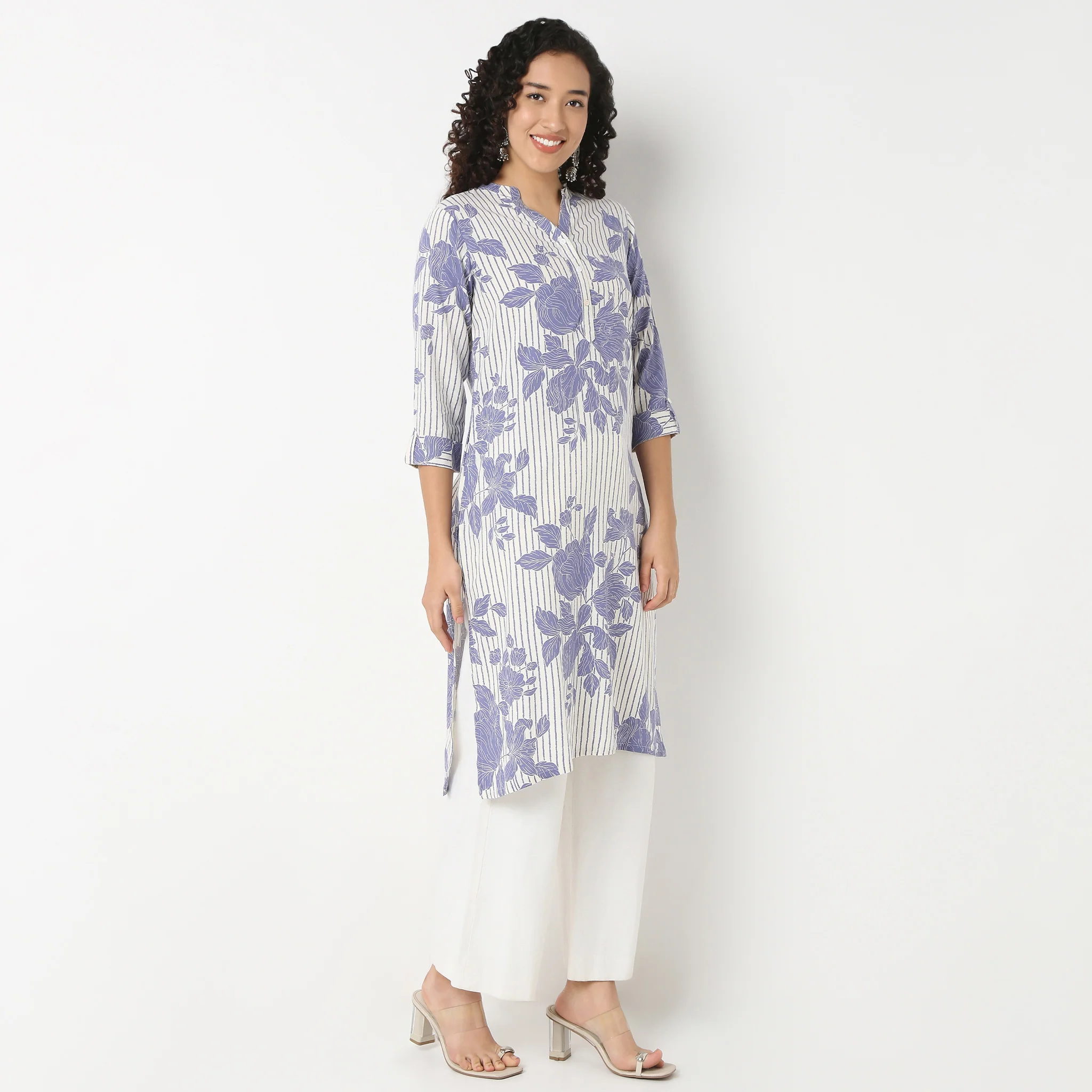 Half Placket Kurta-Rayon - Image 5