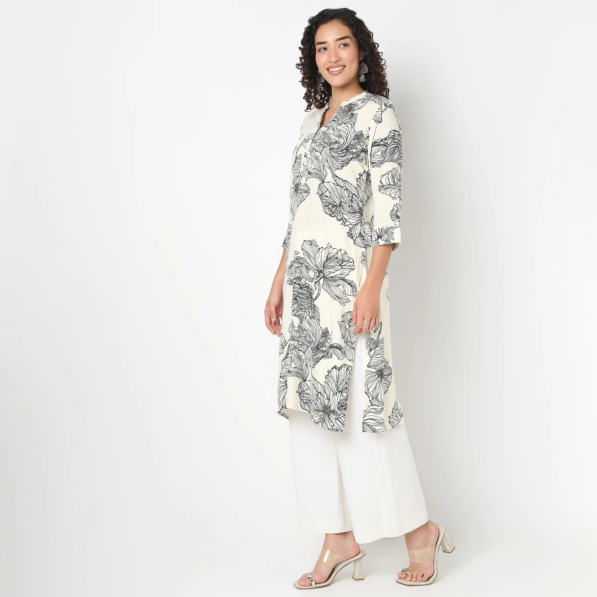 Half Placket Rayon Kurta - Image 5
