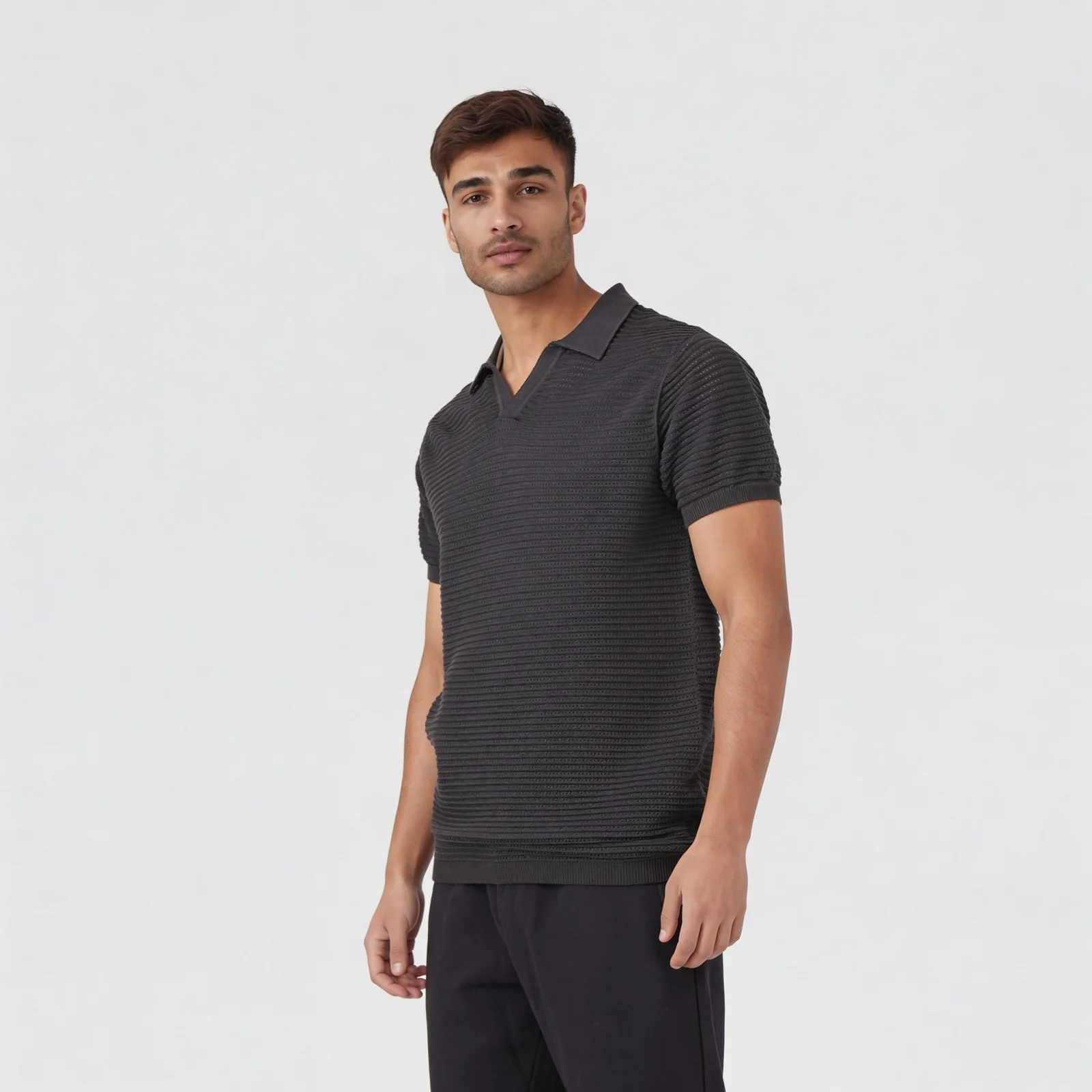 Hand Knit Jersey Structured T-Shirt - Image 15