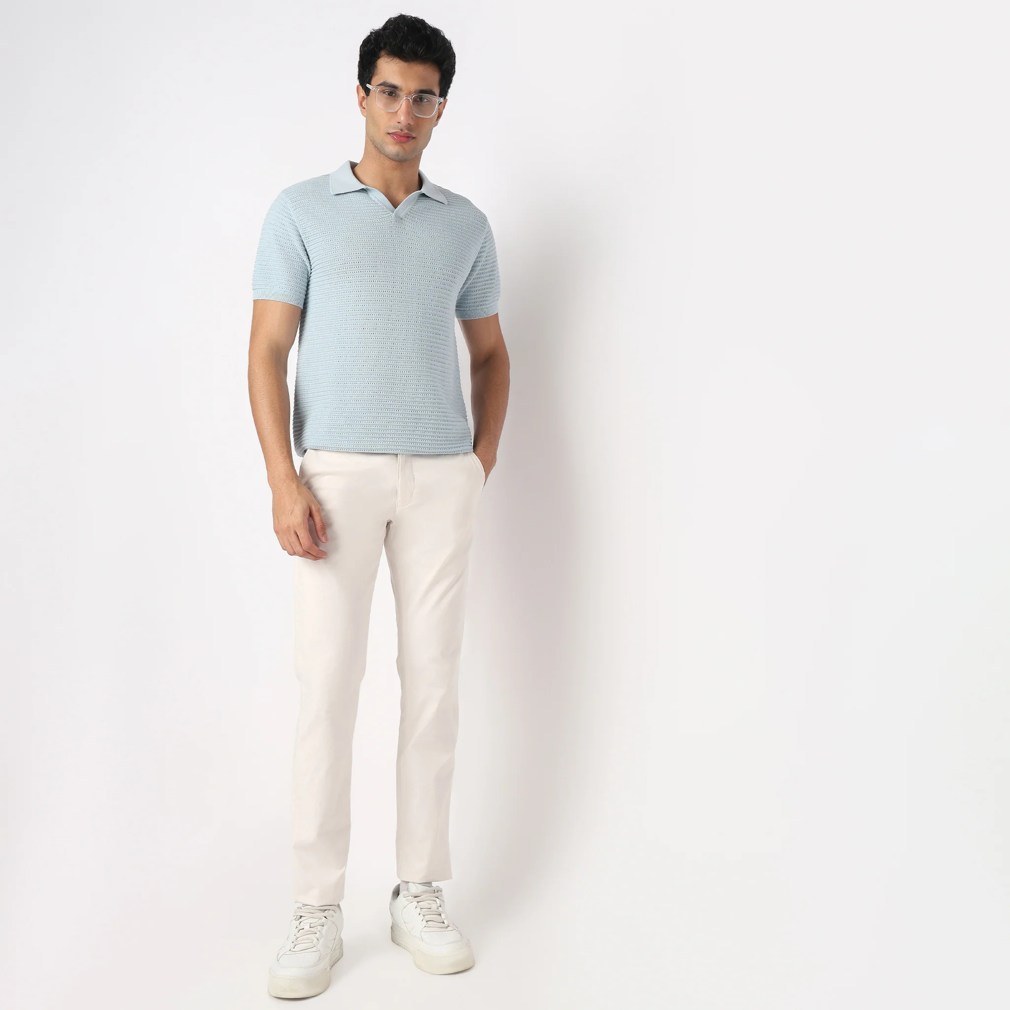 Hand Knit Jersey Structured T-Shirt - Image 6