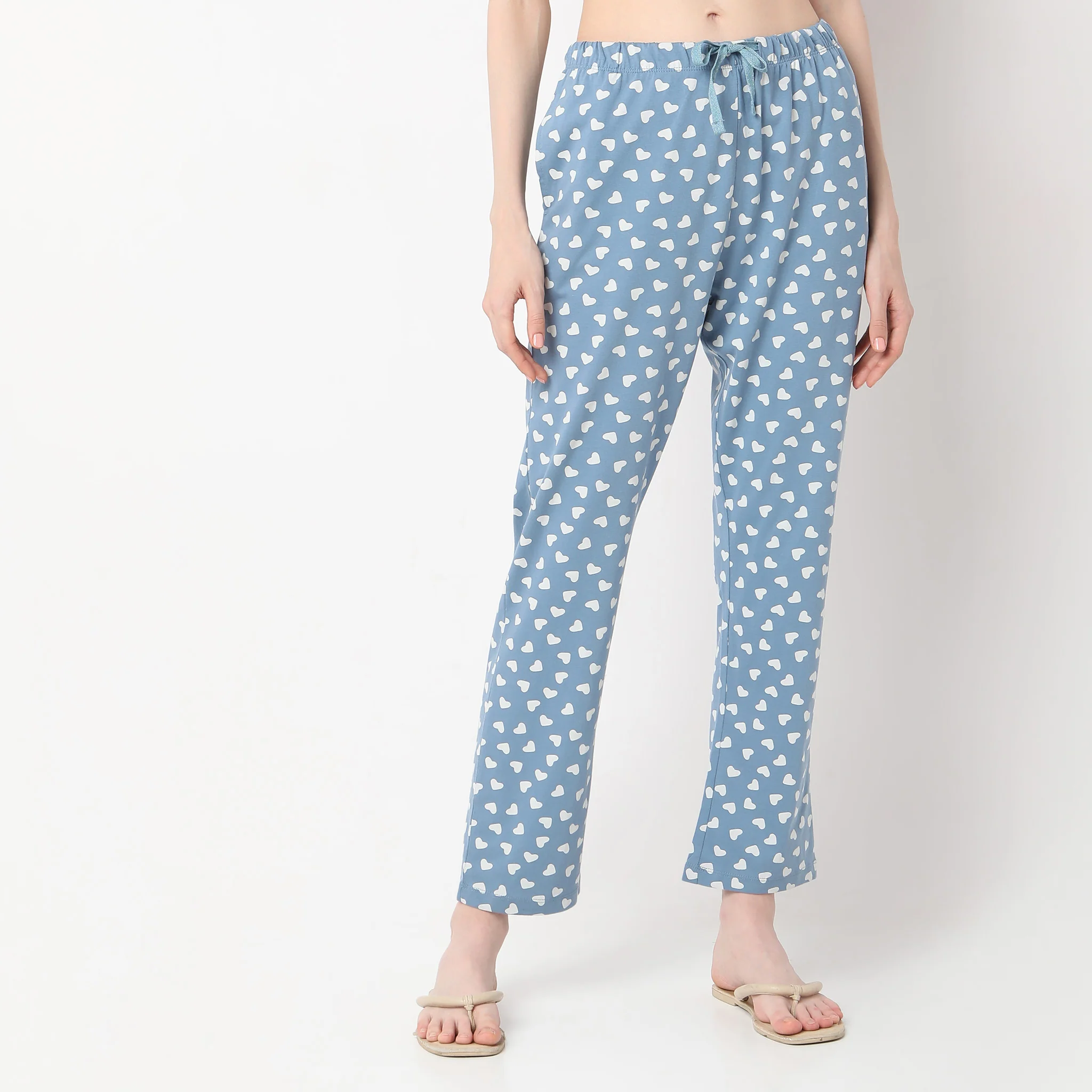 Heart Print Full Length Lounge Pyjamas - Image 2