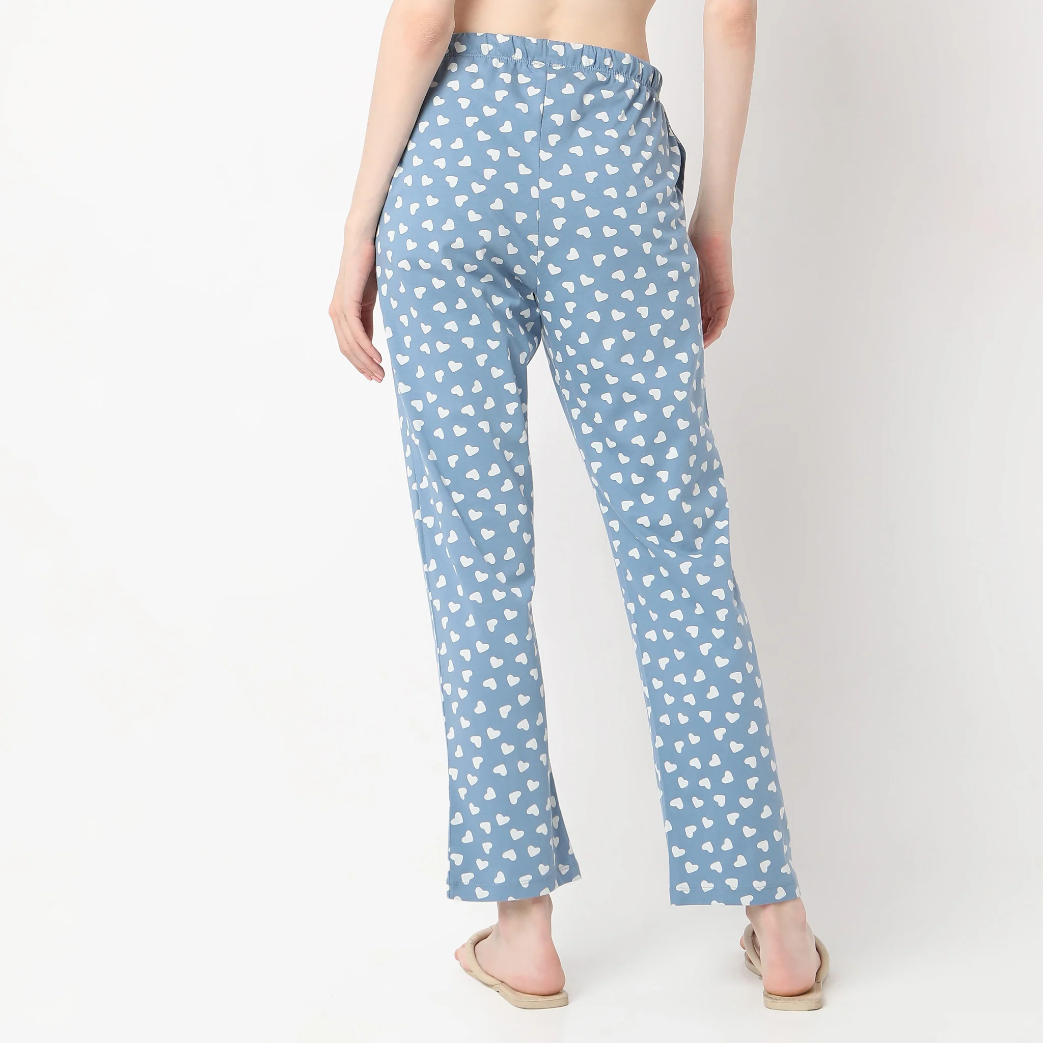 Heart Print Full Length Lounge Pyjamas - Image 3
