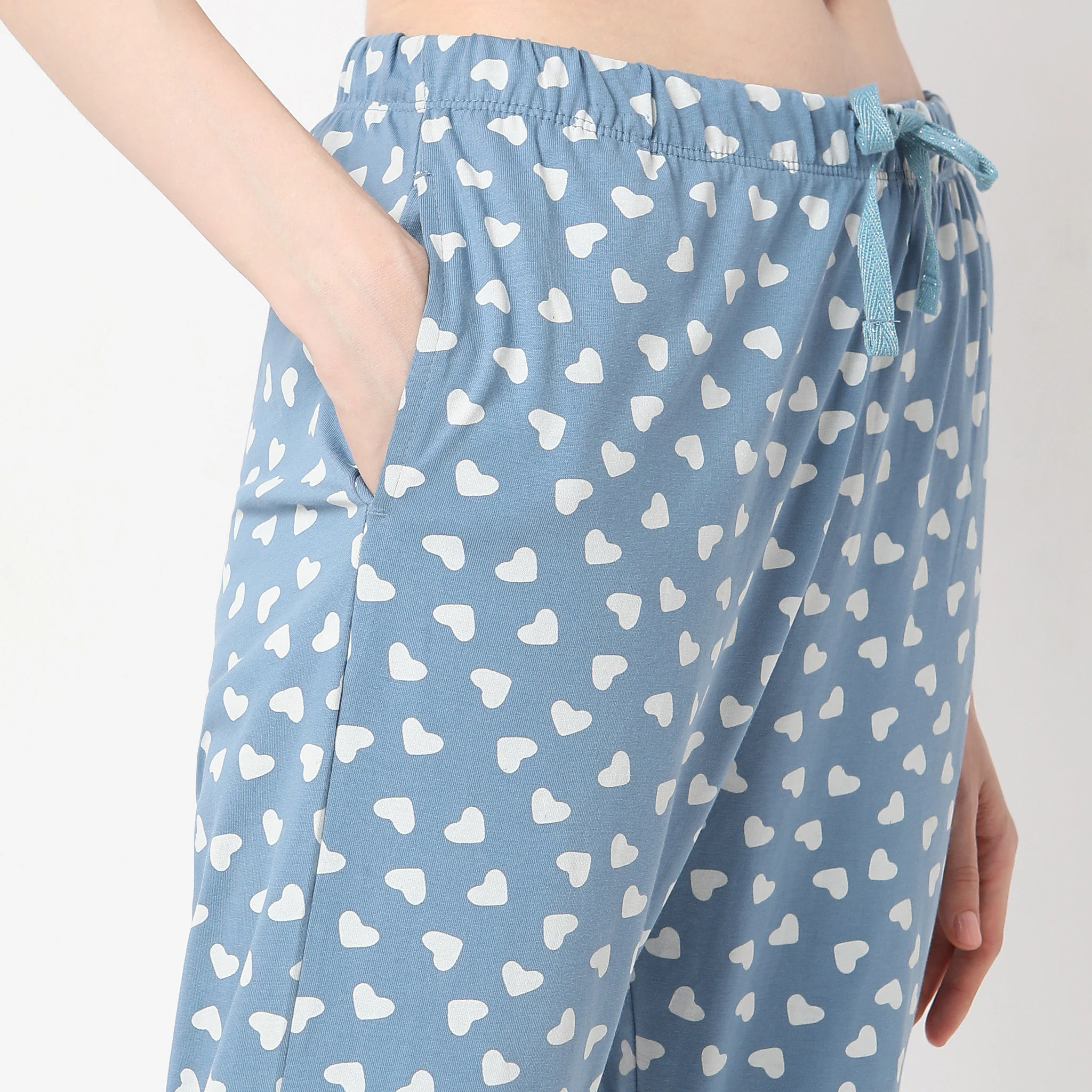 Heart Print Full Length Lounge Pyjamas - Image 4