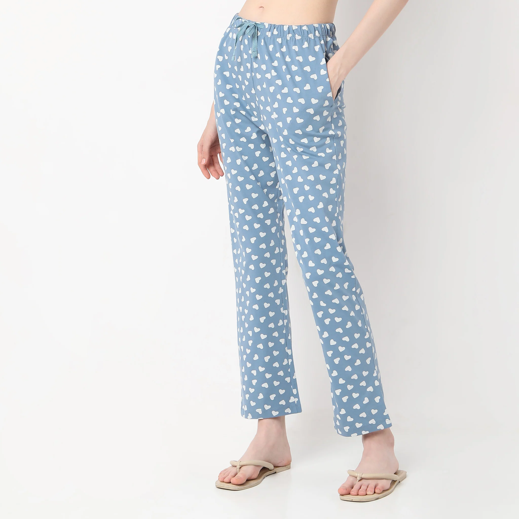 Heart Print Full Length Lounge Pyjamas - Image 5