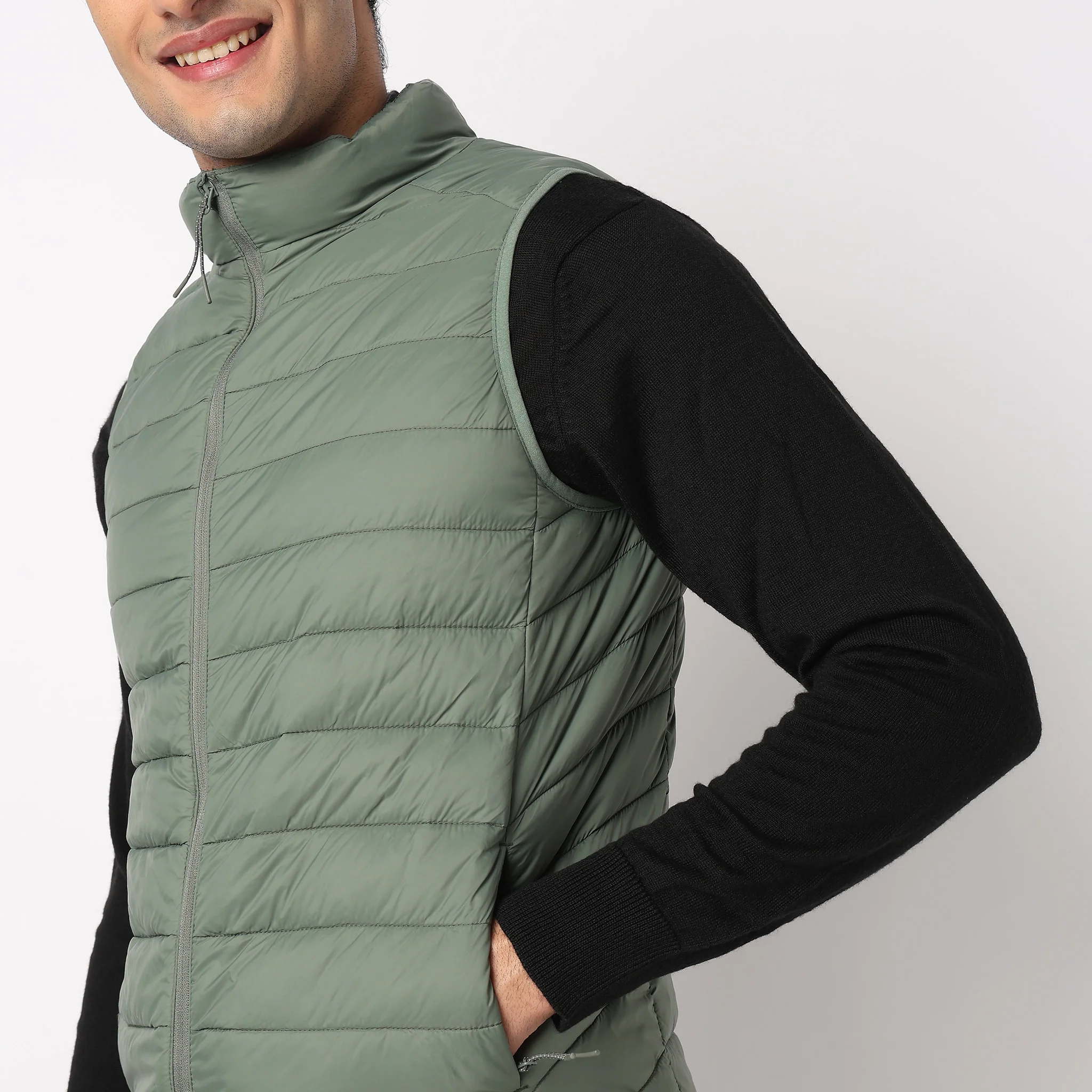 Heat-X Ultrapuff High Neck Sleeveless Gilet Jacket - Water Repellant Fabric with Zippered Hand Pockets - Image 26
