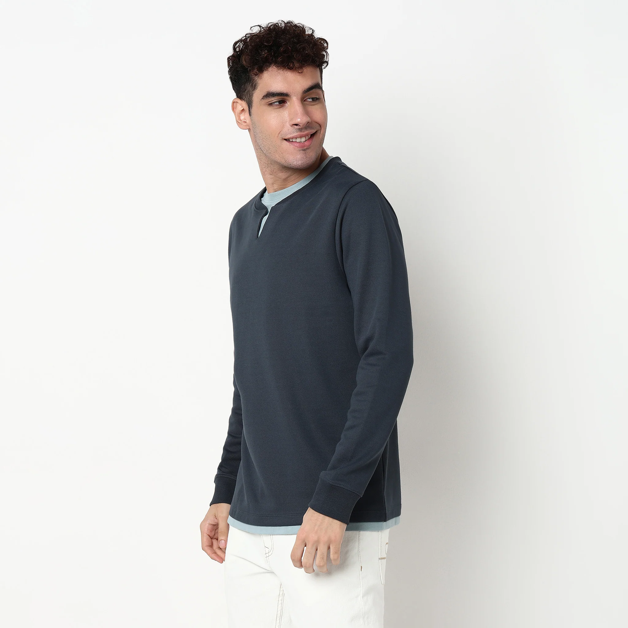 Henley Neck Varsitee T-Shirt - Image 5