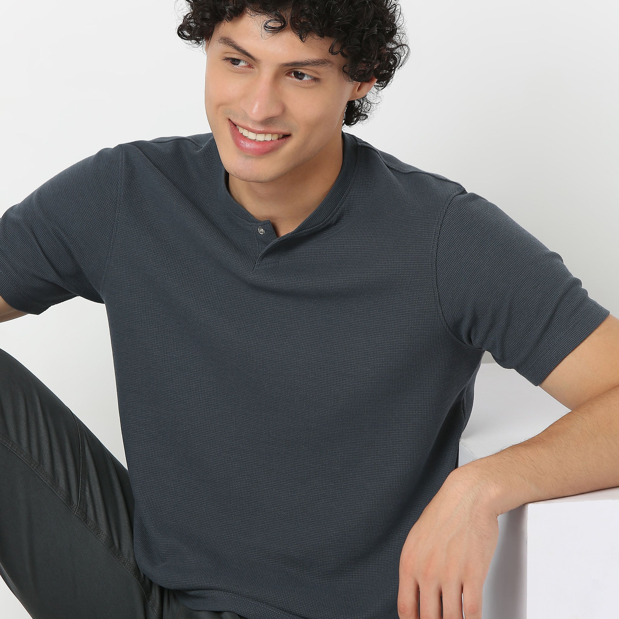 Lumberjackᵉˣ Henley Neck Micro Waffle Structure - Image 5