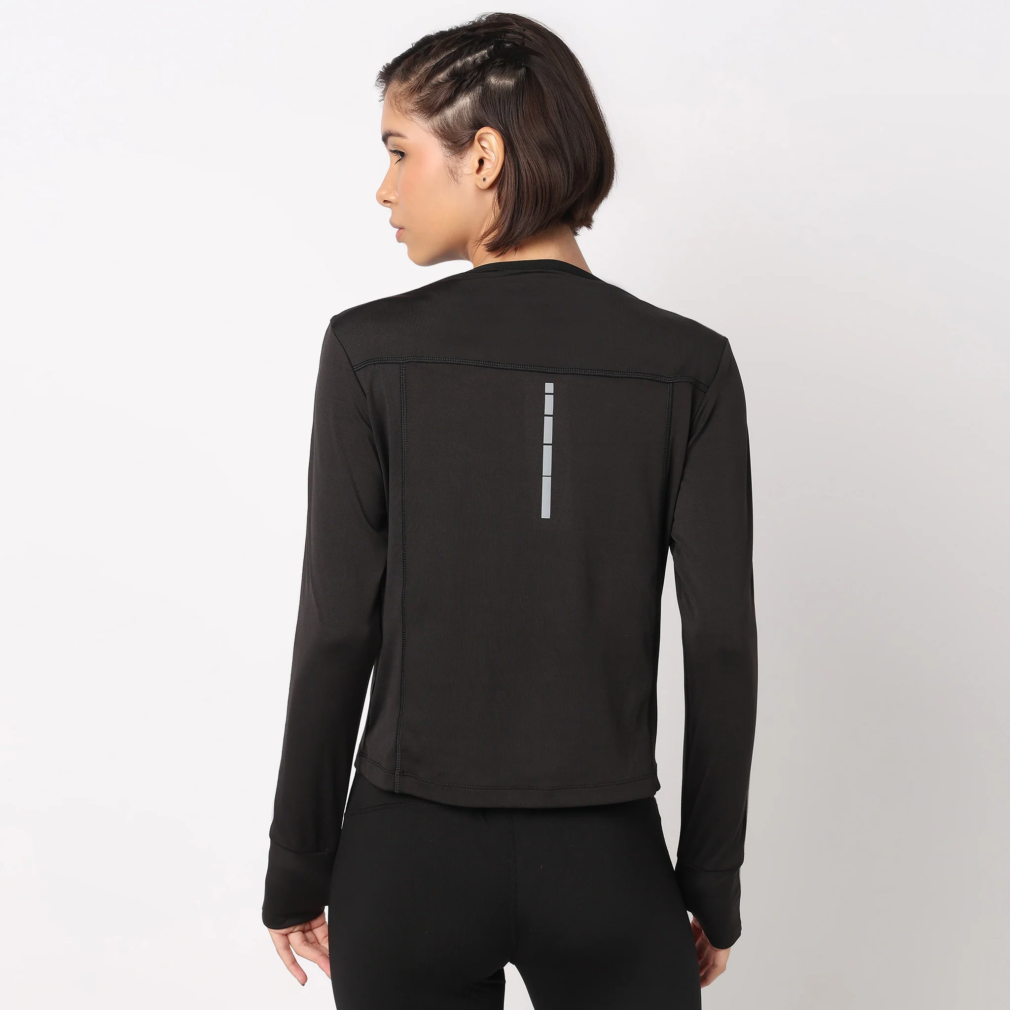Air Dry High Neck Jacket with Front Zipper Opening - Image 3