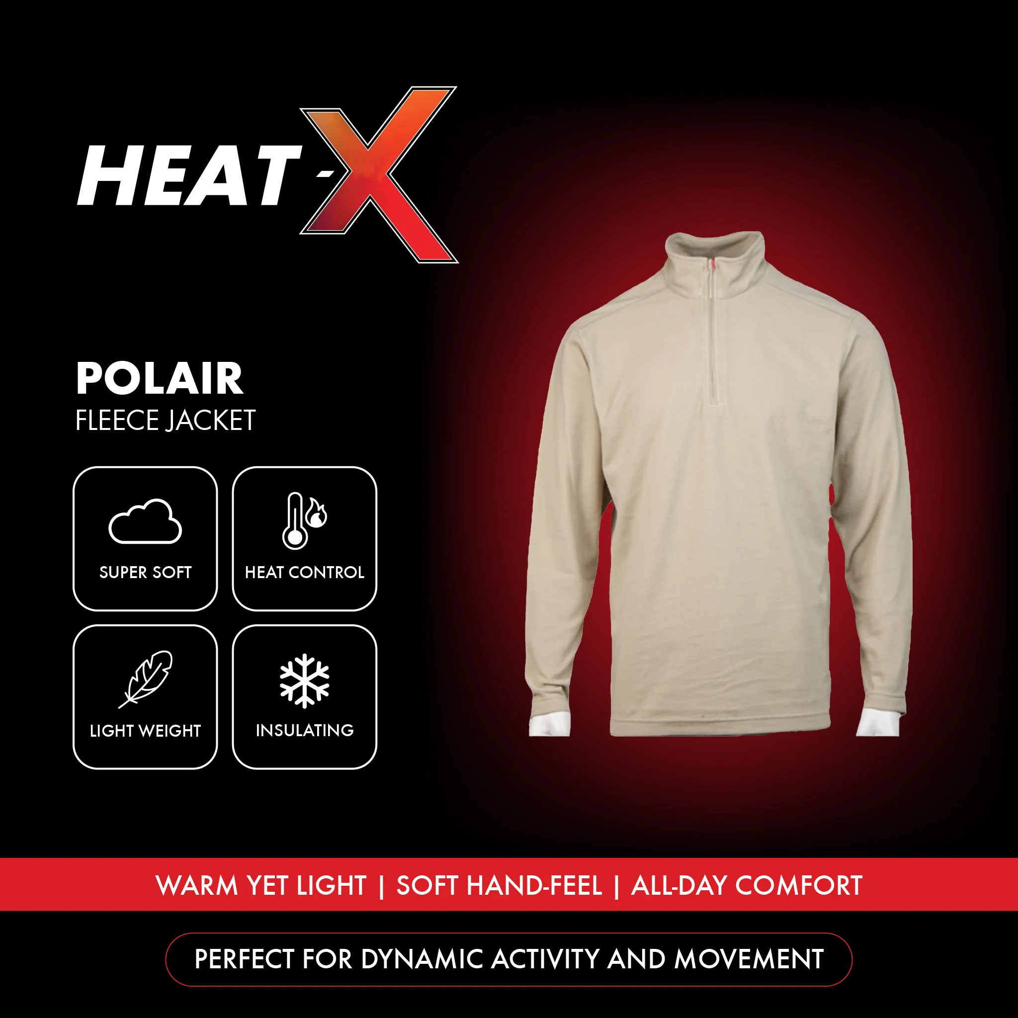 Heat-X Polair Fleece High Neck Sweatshirt- Comfort Stretch & Superior Heat Control - Image 18