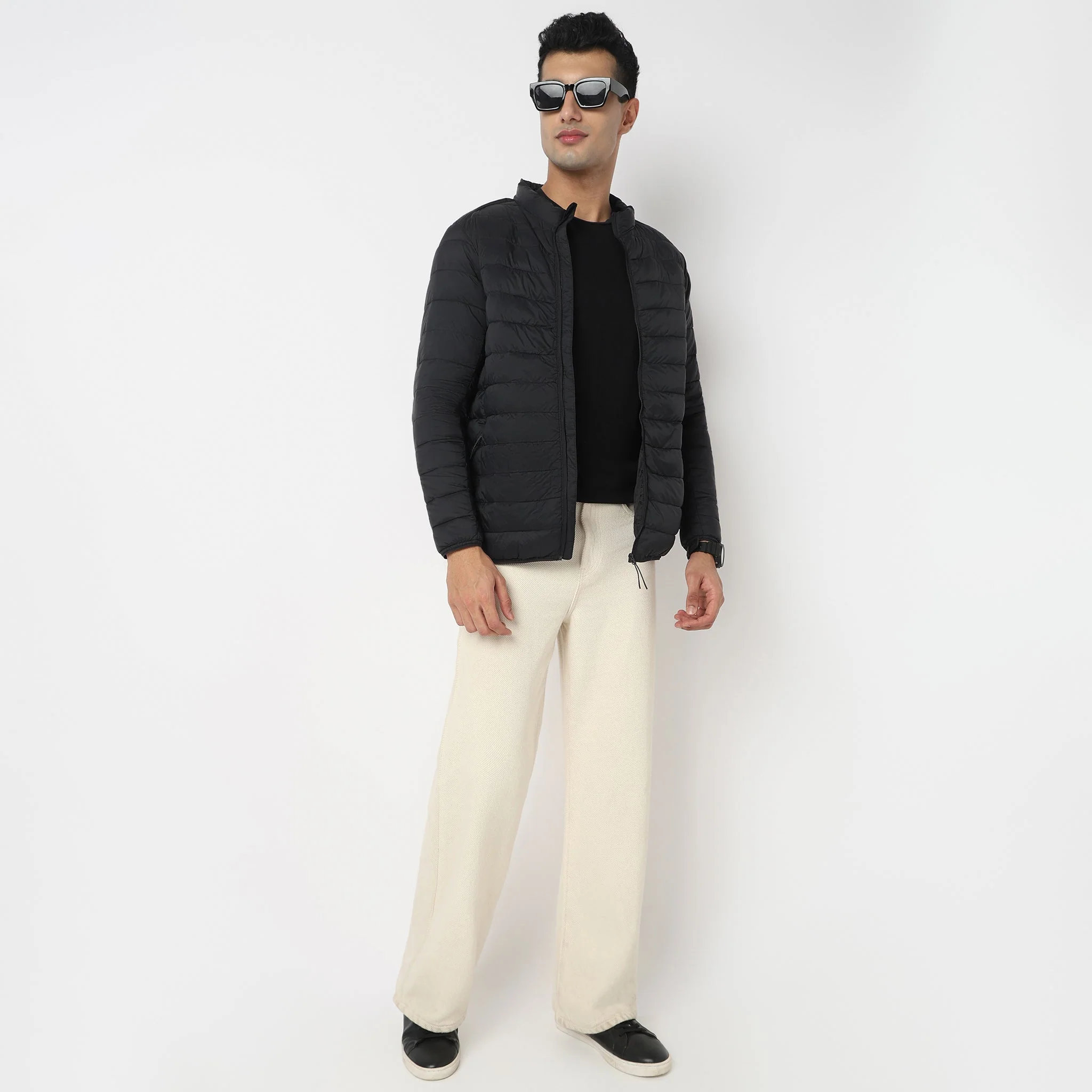 Heat-X Ultrapuff High Neck Full Sleeve Bomber Jacket - Water Repellant Fabric with Zippered Hand Pockets