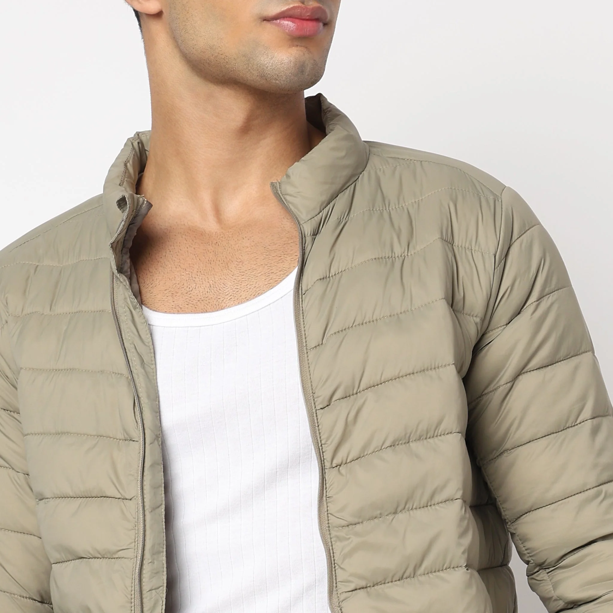 Heat-X Ultrapuff High Neck Full Sleeve Bomber Jacket - Water Repellant Fabric with Zippered Hand Pockets - Image 22