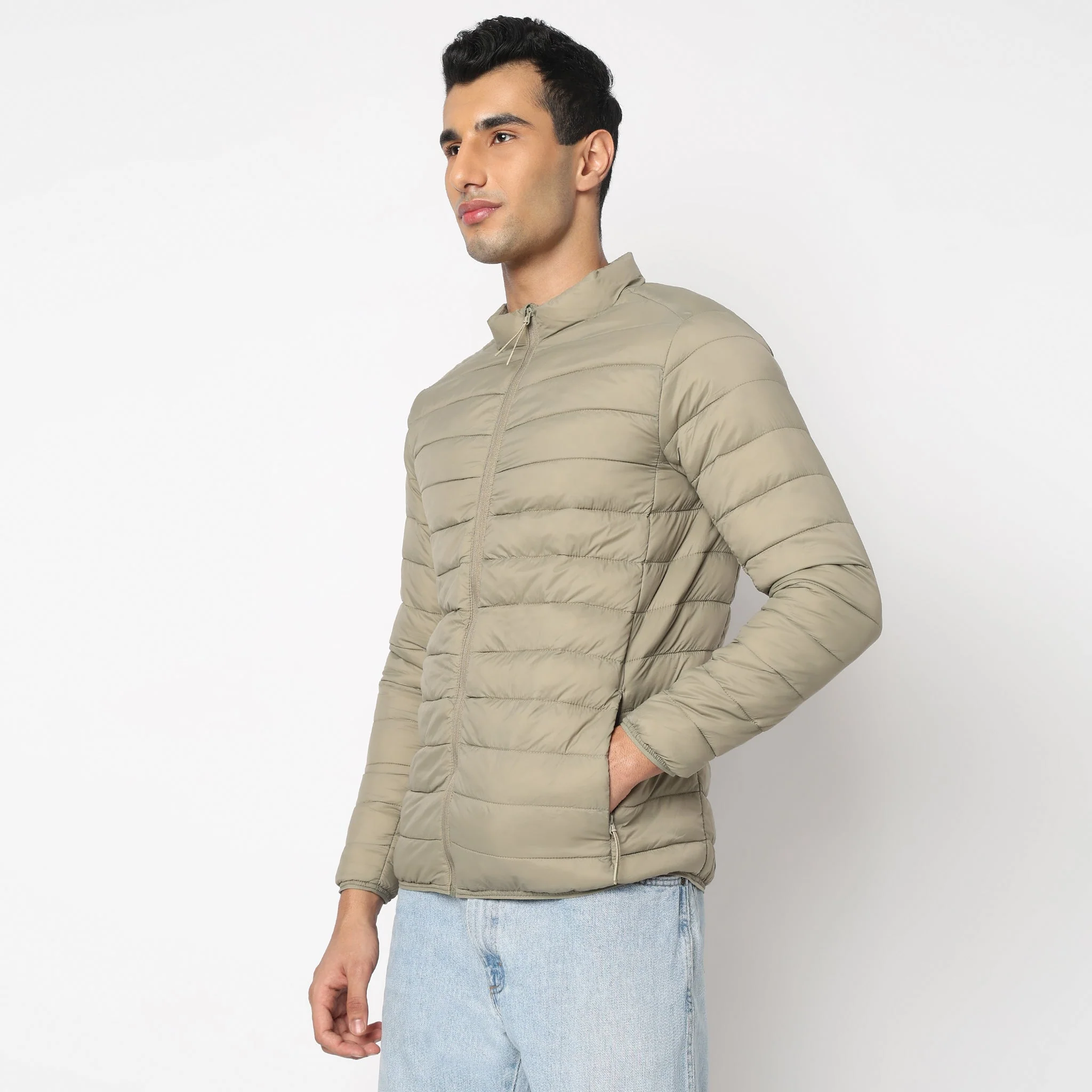 Heat-X Ultrapuff High Neck Full Sleeve Bomber Jacket - Water Repellant Fabric with Zippered Hand Pockets - Image 23