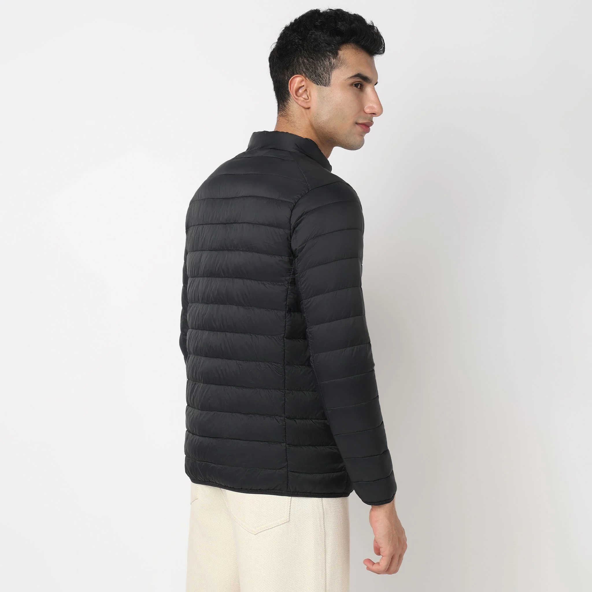 Heat-X Ultrapuff High Neck Full Sleeve Bomber Jacket - Water Repellant Fabric with Zippered Hand Pockets - Image 3