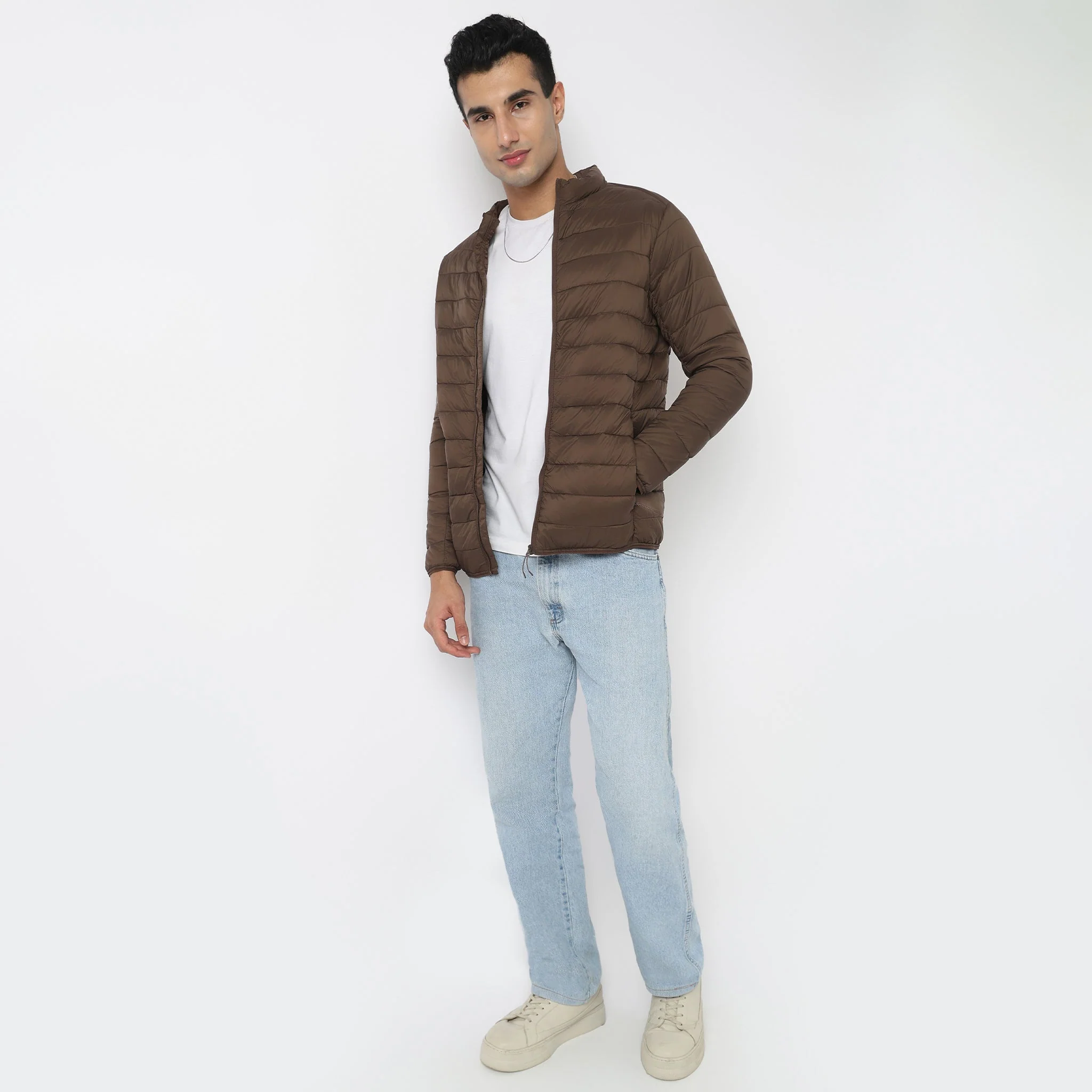 Heat-X Ultrapuff High Neck Full Sleeve Bomber Jacket - Water Repellant Fabric with Zippered Hand Pockets - Image 7