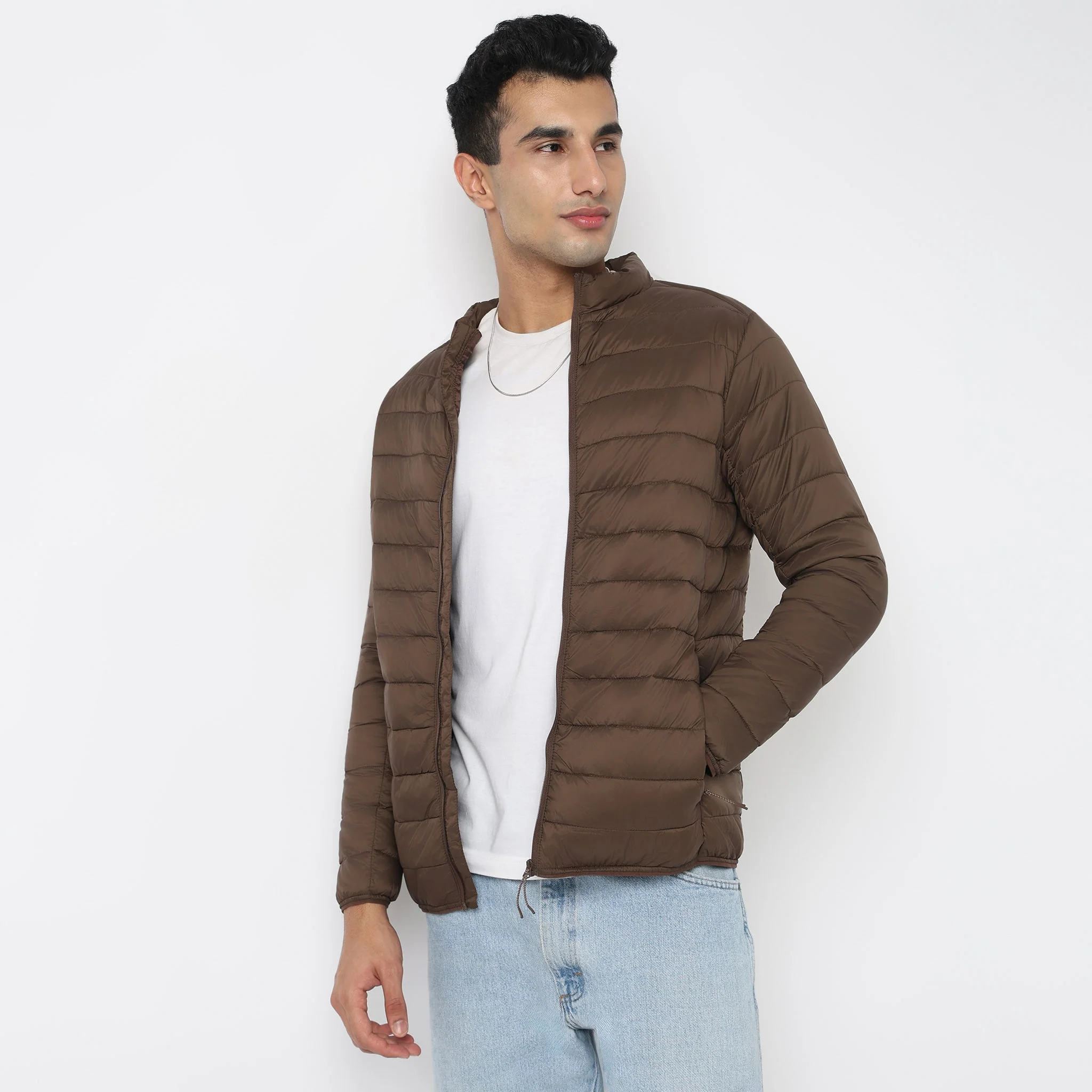 Heat-X Ultrapuff High Neck Full Sleeve Bomber Jacket - Water Repellant Fabric with Zippered Hand Pockets - Image 8