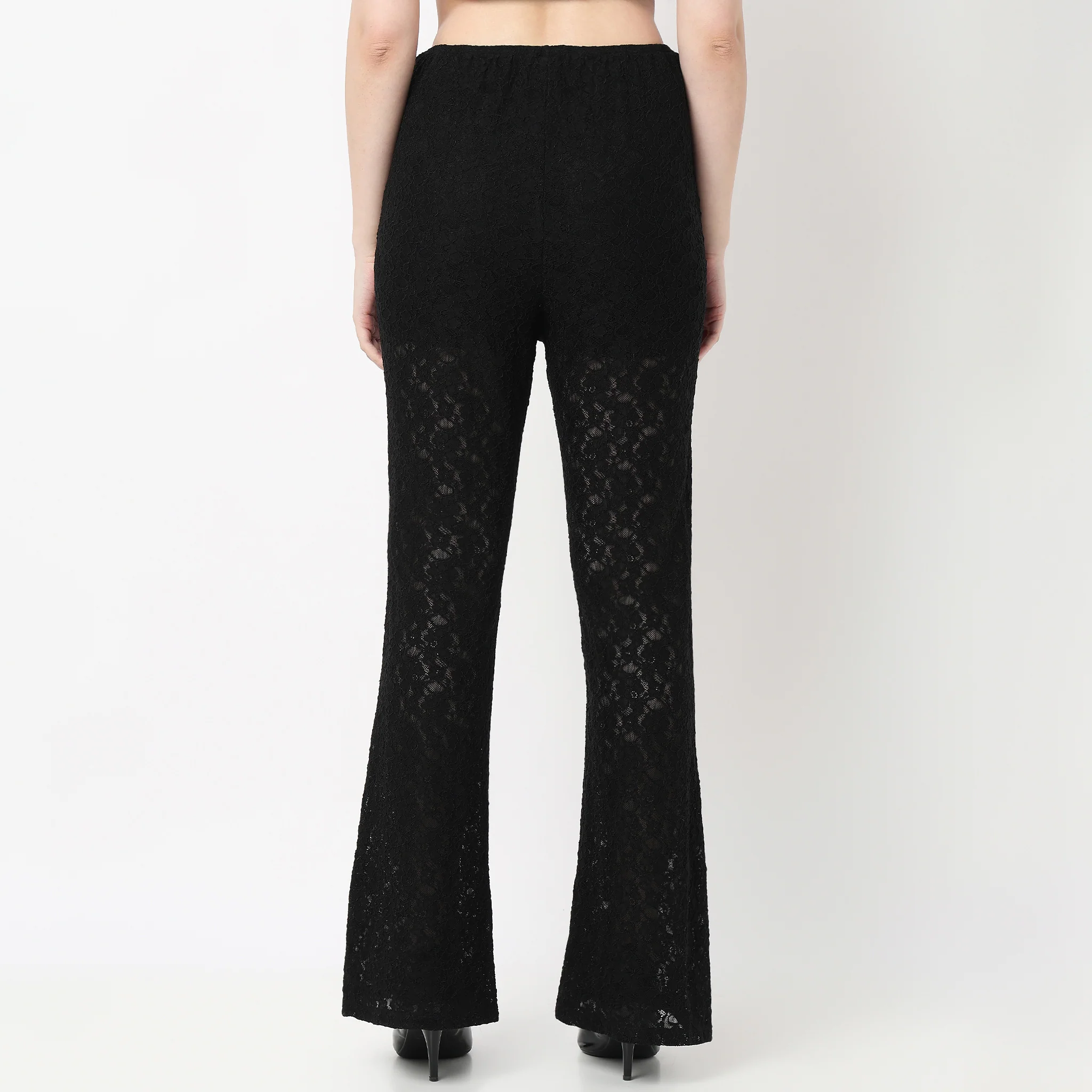 High Rise Boot Cut Lace Palazzo - Image 3