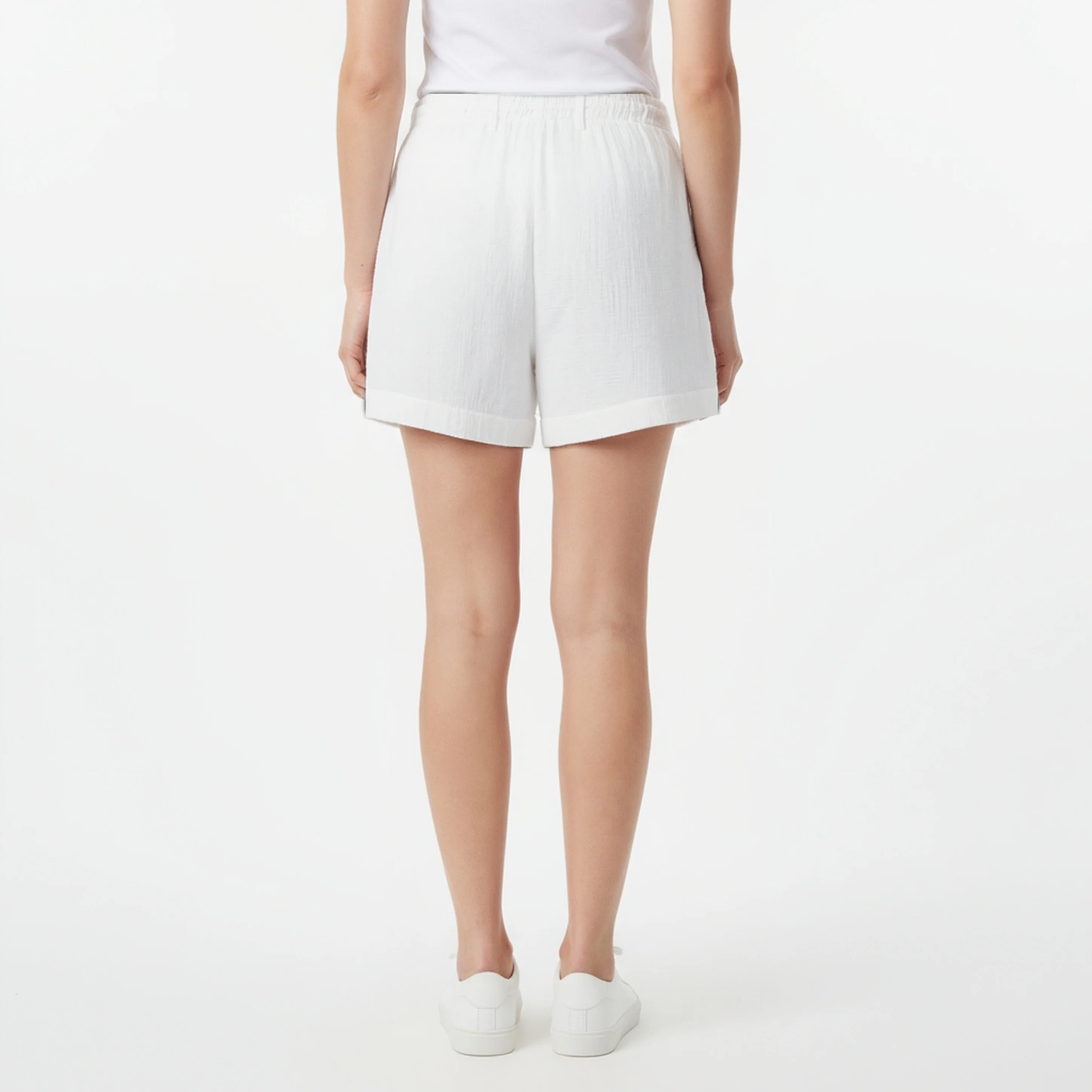 High Rise Cotton Shorts - Image 3