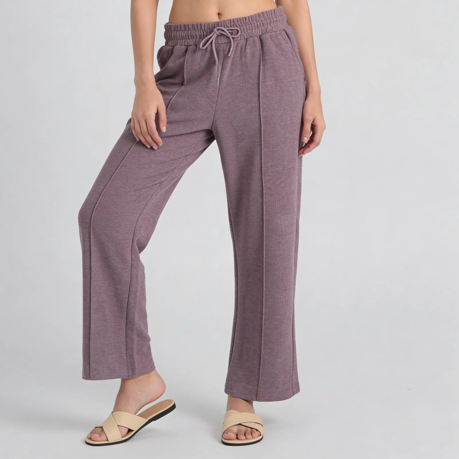High Rise Solid Trackpants - Image 10