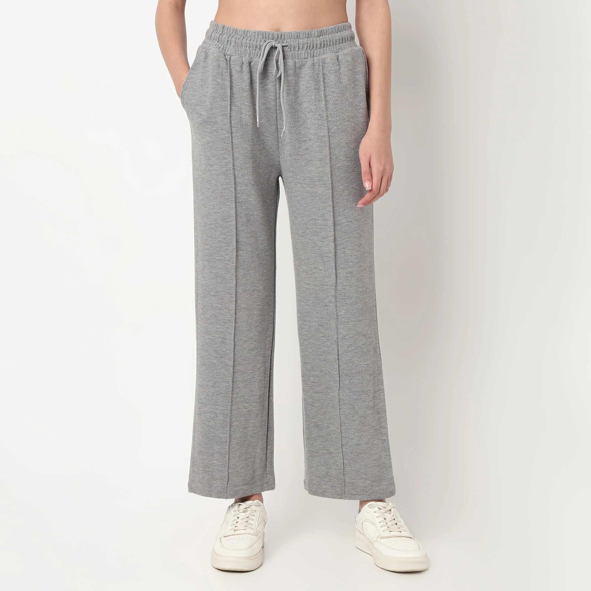 High Rise Solid Trackpants - Image 2